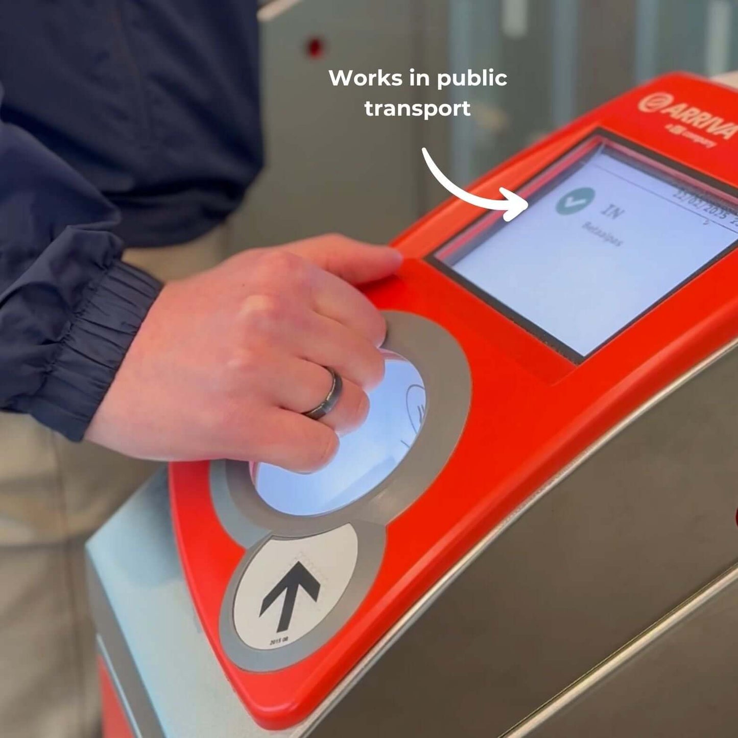 Anello per pagamento contactless in metallo argentato | Atlantis