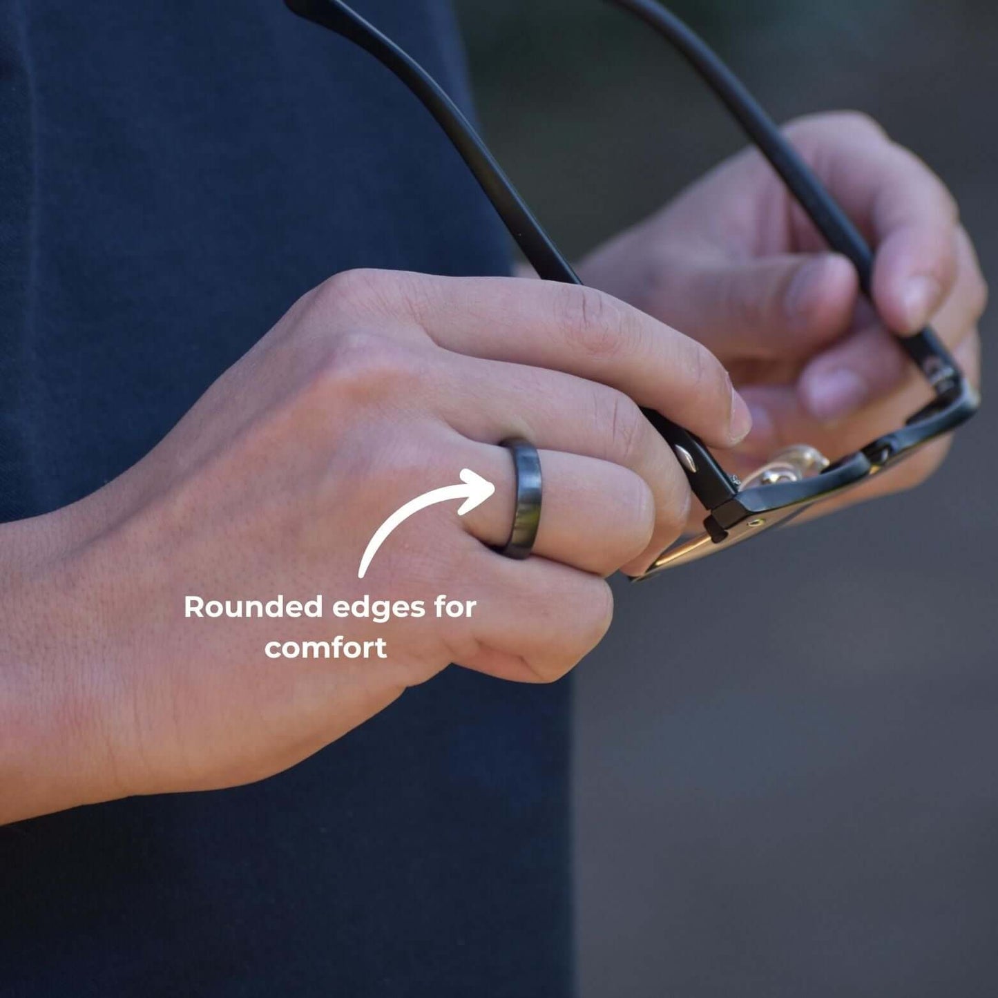 Contactless Payment Ring Black Ceramic | Atlantis