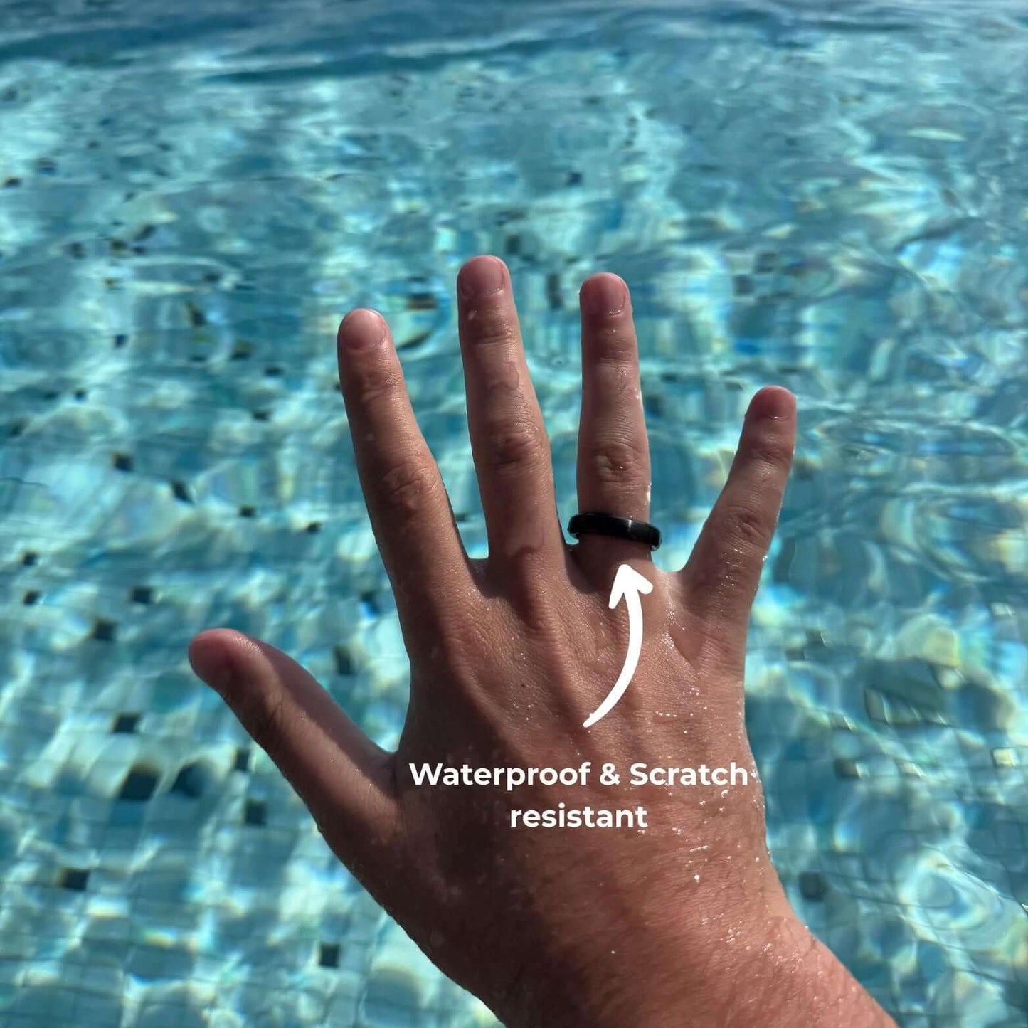 Contactless Payment Ring Black Ceramic | Atlantis