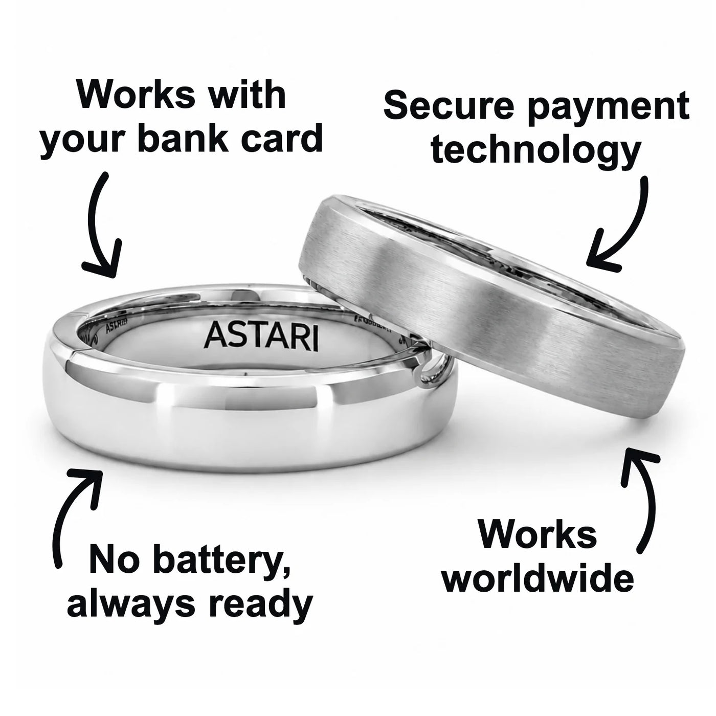 Silver Metal Atlantis payment ring product features and benefits