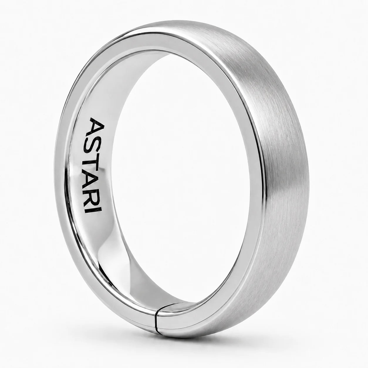 Contactless Payment Ring Silver Ceramic | Atlantis - Gift-box
