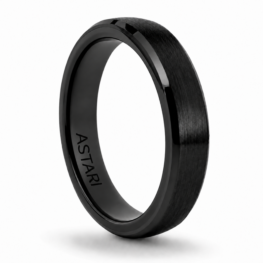 Black ceramic Astari payment ring