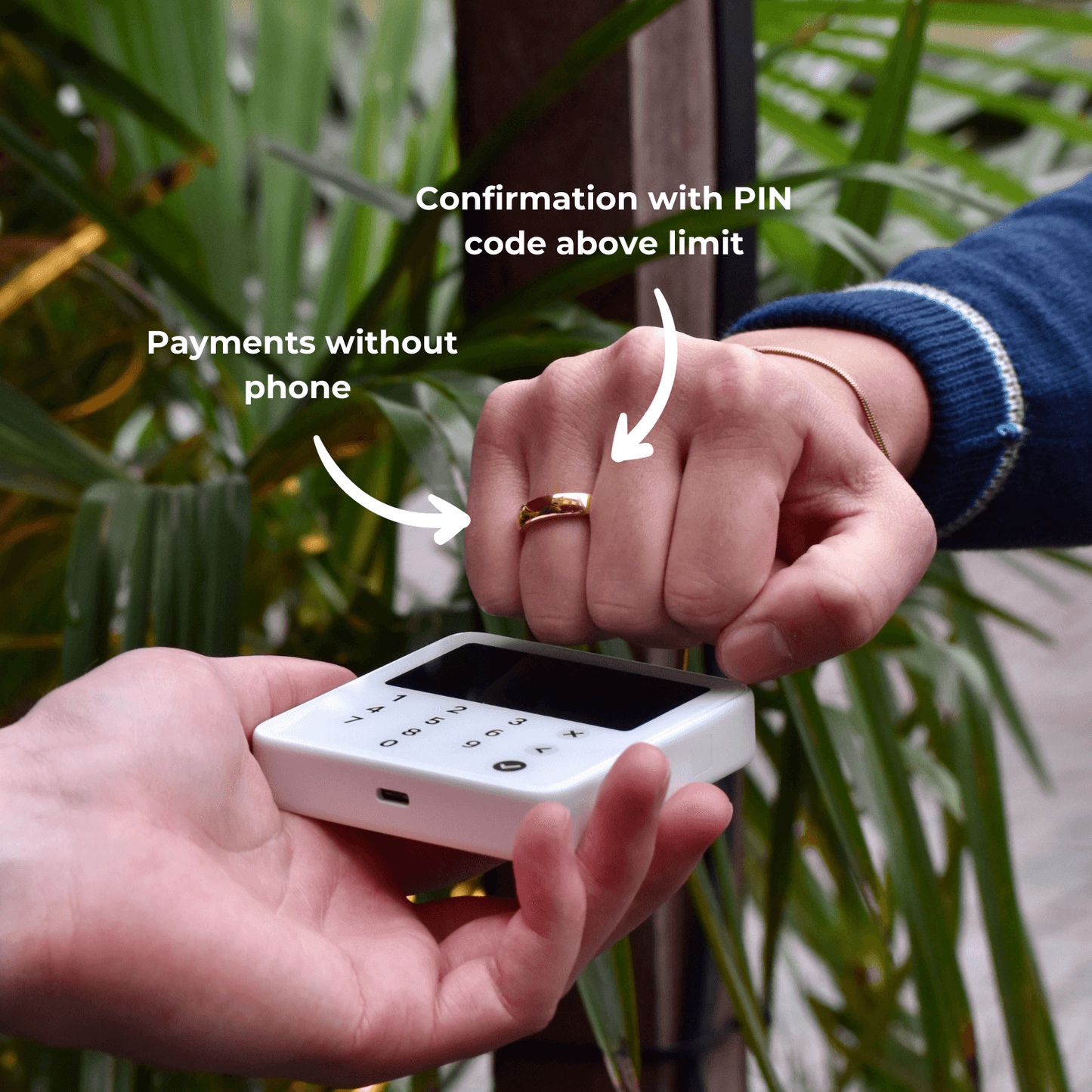 Anello per pagamento contactless in metallo dorato | Atlantis