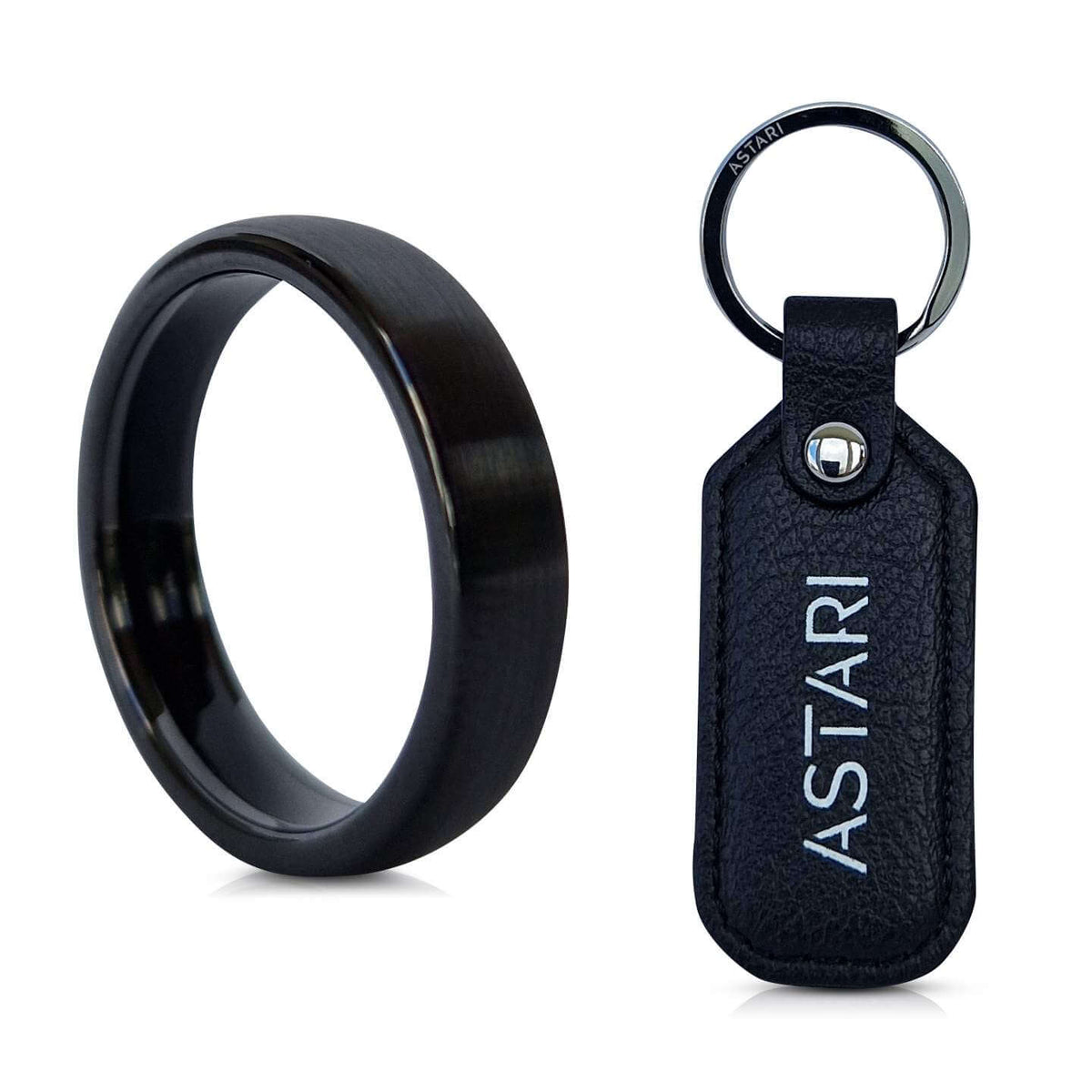 Astari Atlantis 2 in 1 contactless payment wearable ring and keychain in sustainable materials.
