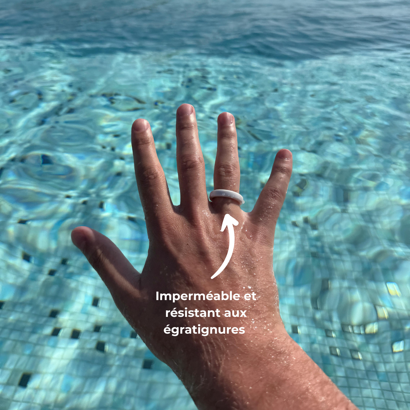 Bague de paiement en céramique blanche | Atlantis