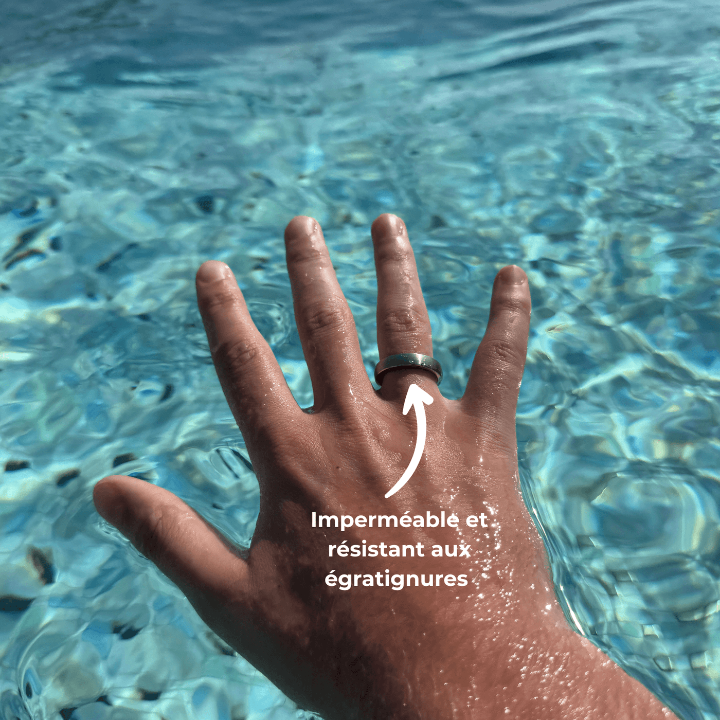 Bague de paiement en céramique argentée | Atlantis