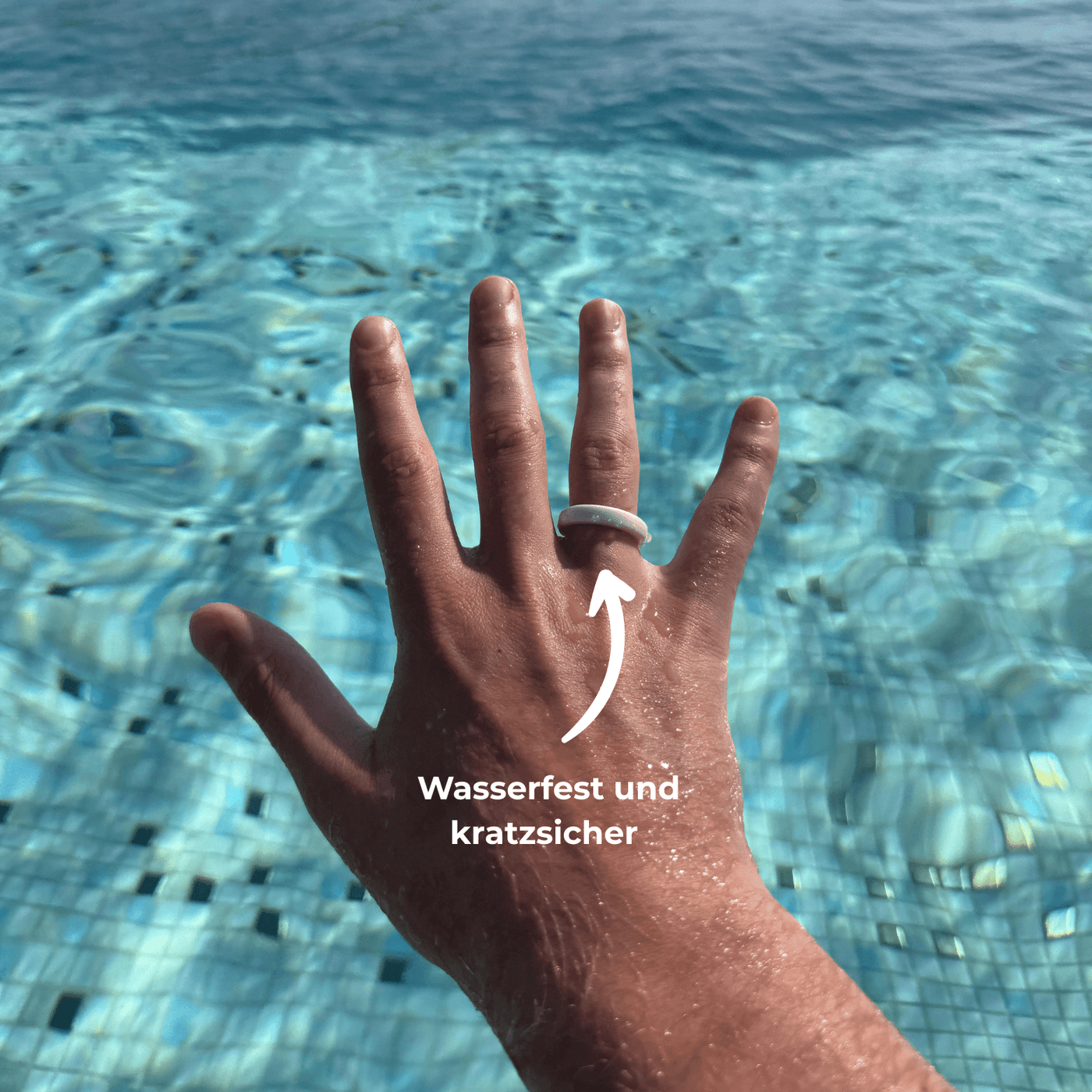Weißer Keramik-Bezahlring | Atlantis