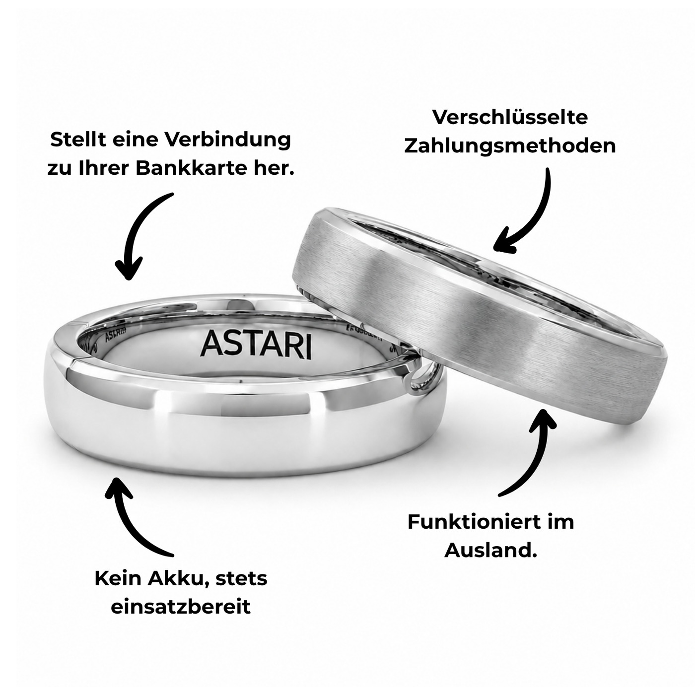 Silberner Metall-Bezahlring | Atlantis