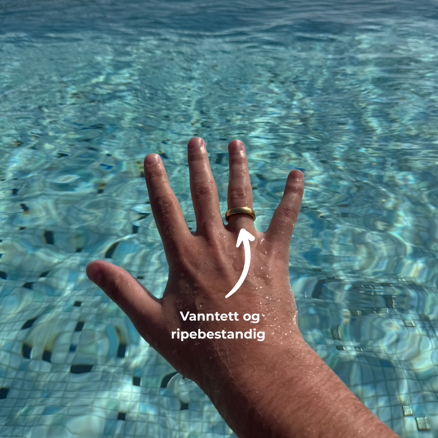Gullfarget keramisk betalingsring | Atlantis