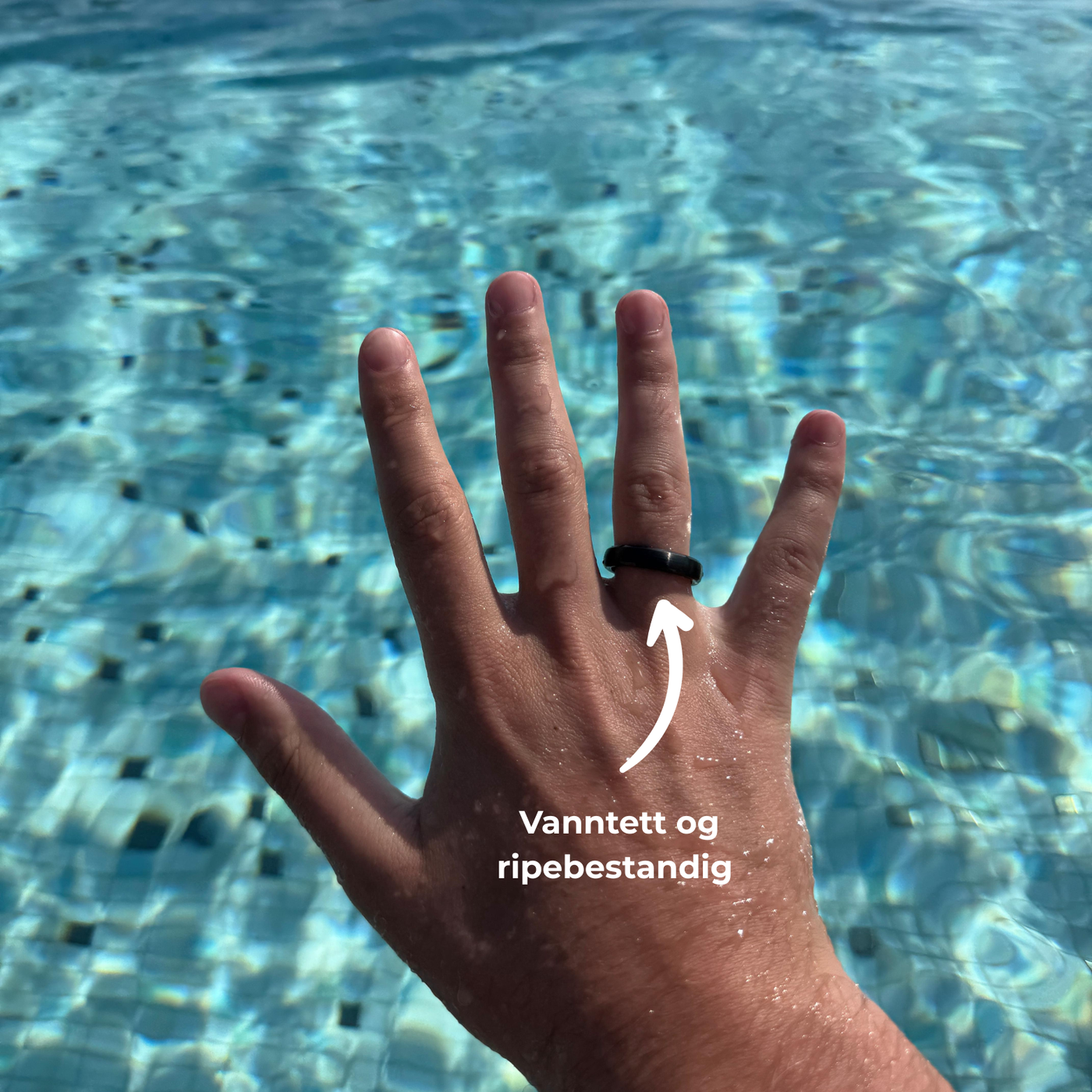 Svart keramisk betalingsring | Atlantis