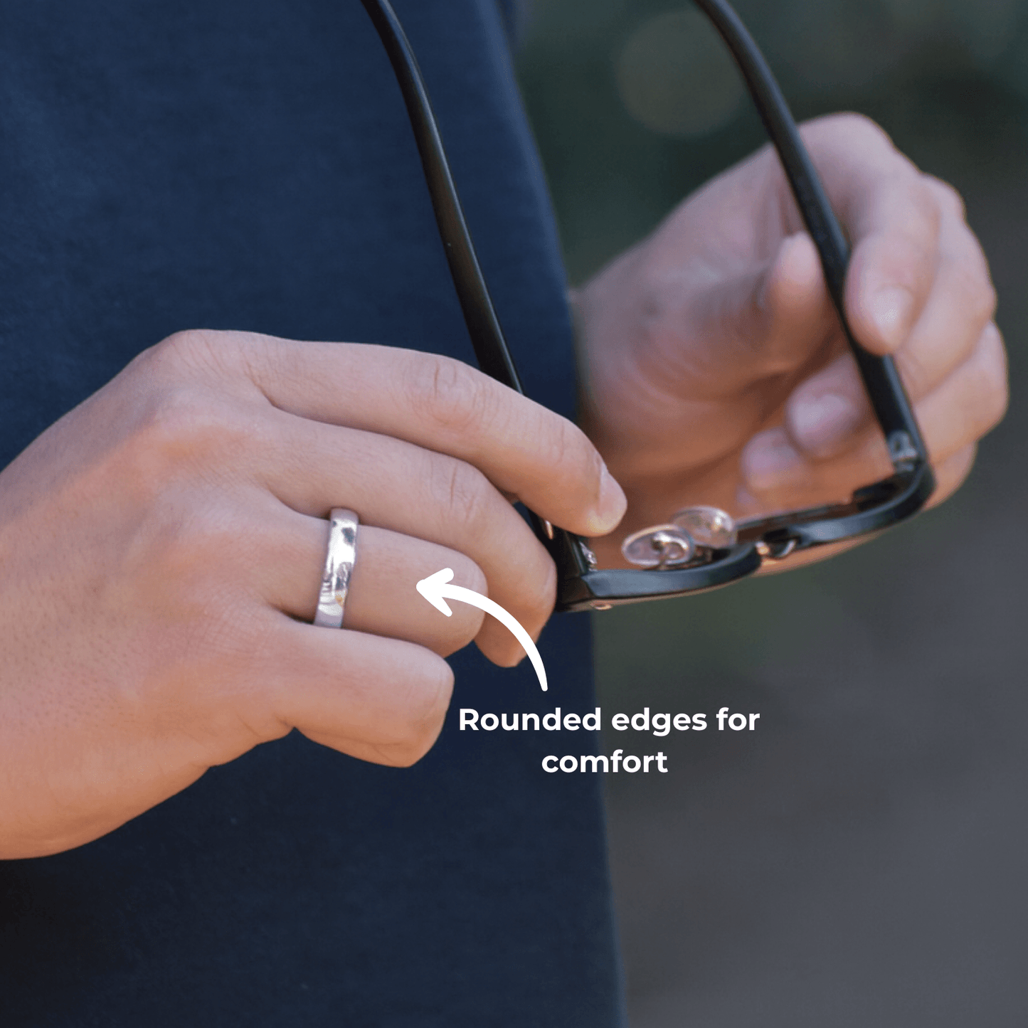 Zbliżeniowy pierścień płatniczy z metalu srebrnego | Atlantis