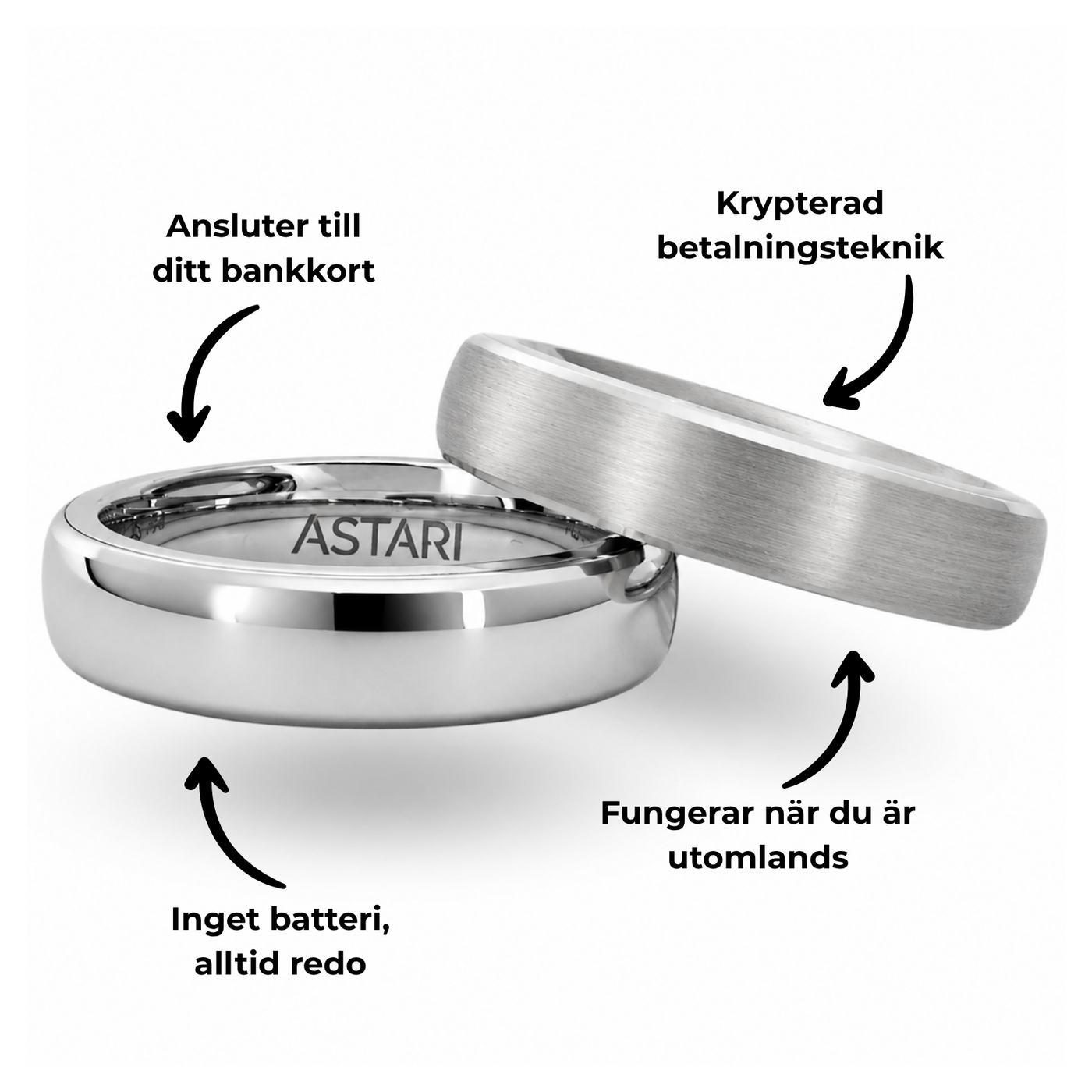 Silverfärgad keramisk betalring | Atlantis