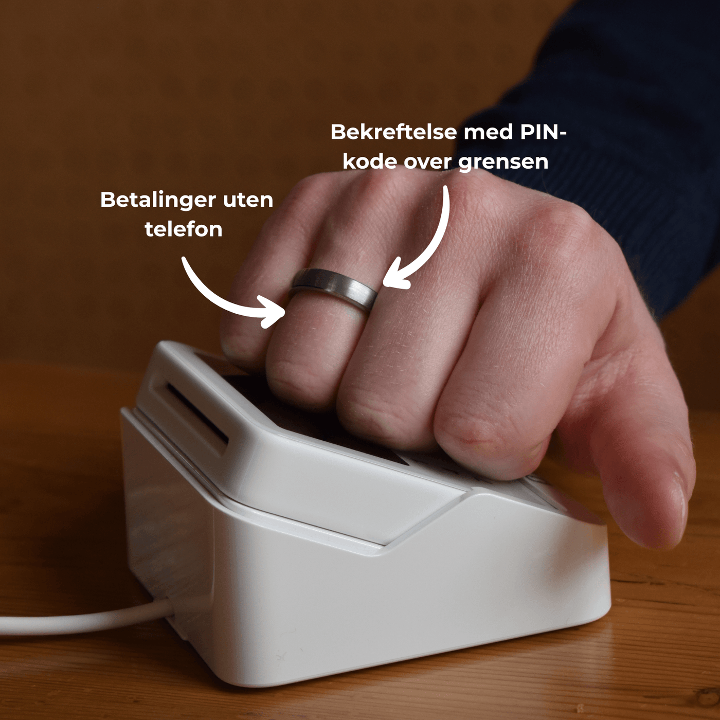 Sølvfarget keramisk betalingsring | Atlantis