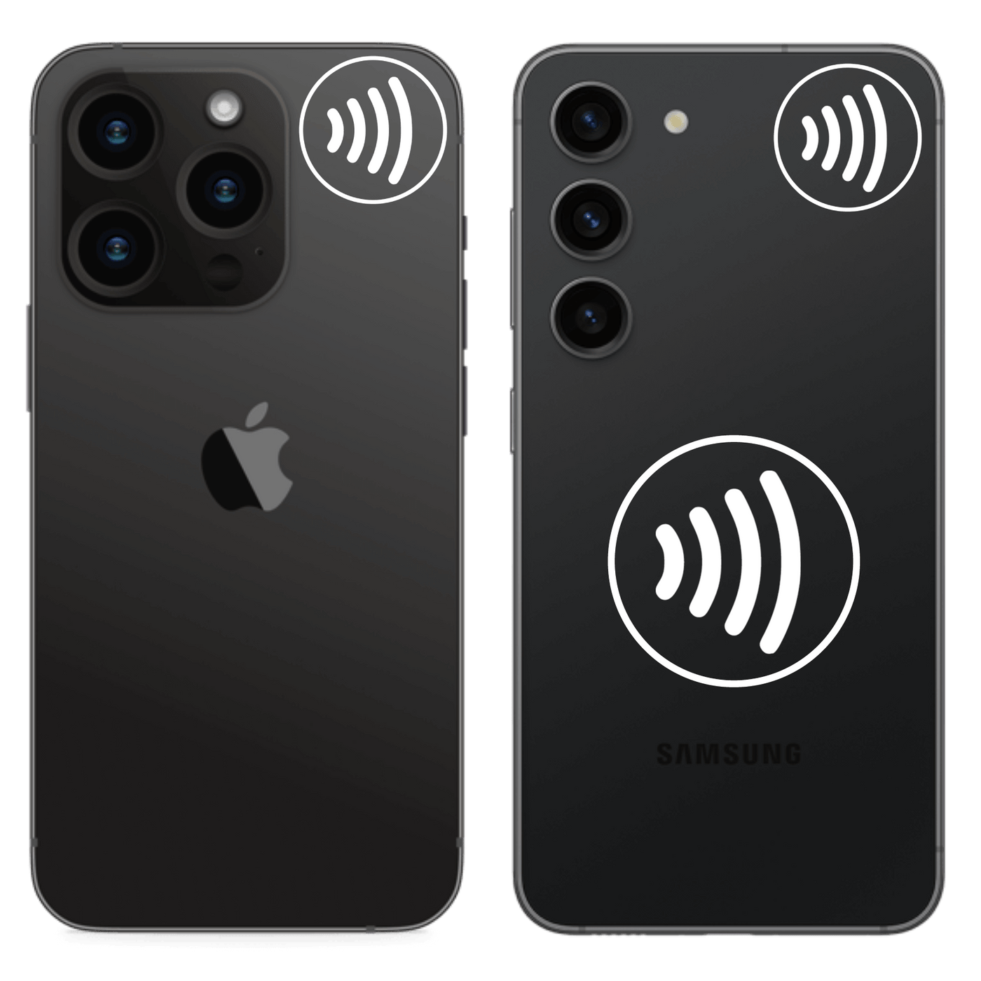 NFC reader locations on iPhone and Android phones