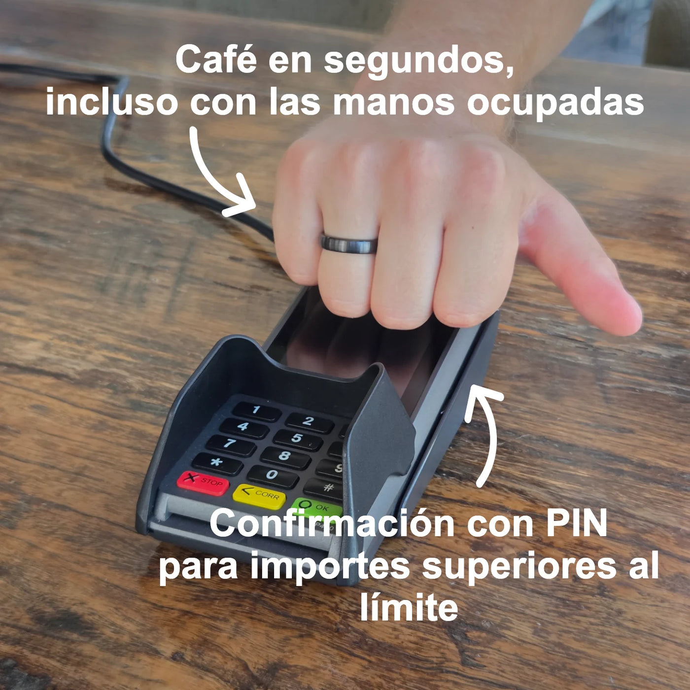 Anillo de pago de cerámica negra | Atlantis