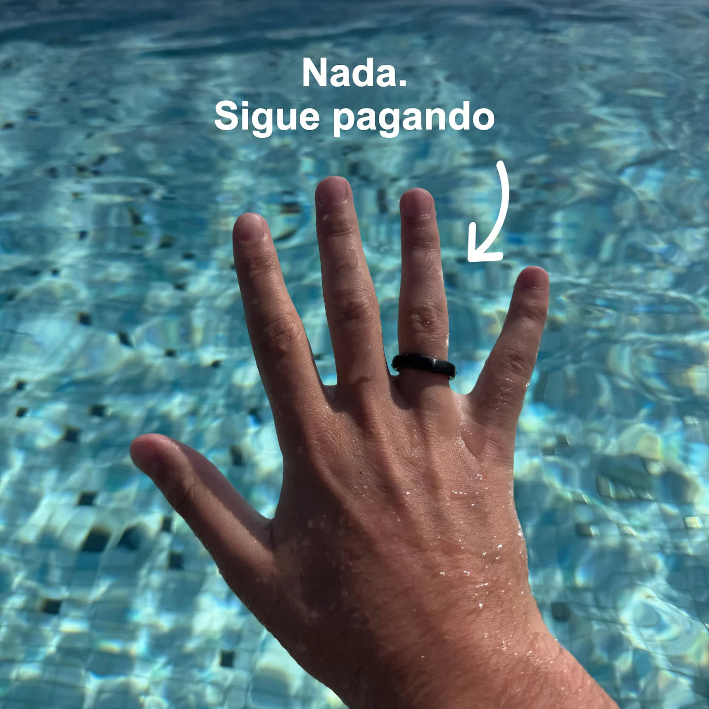 Anillo de pago de cerámica negra | Atlantis