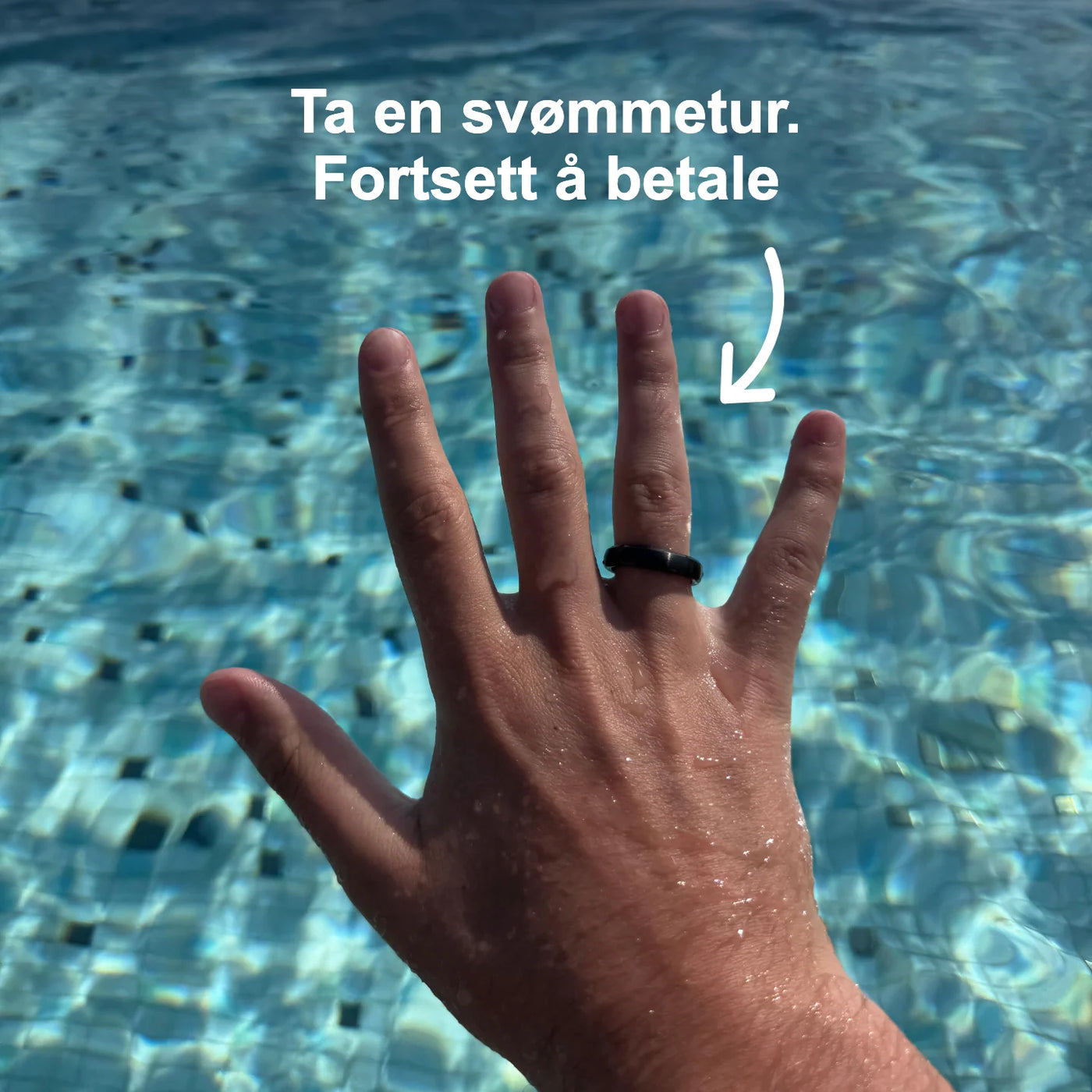 Svart keramisk betalingsring | Atlantis