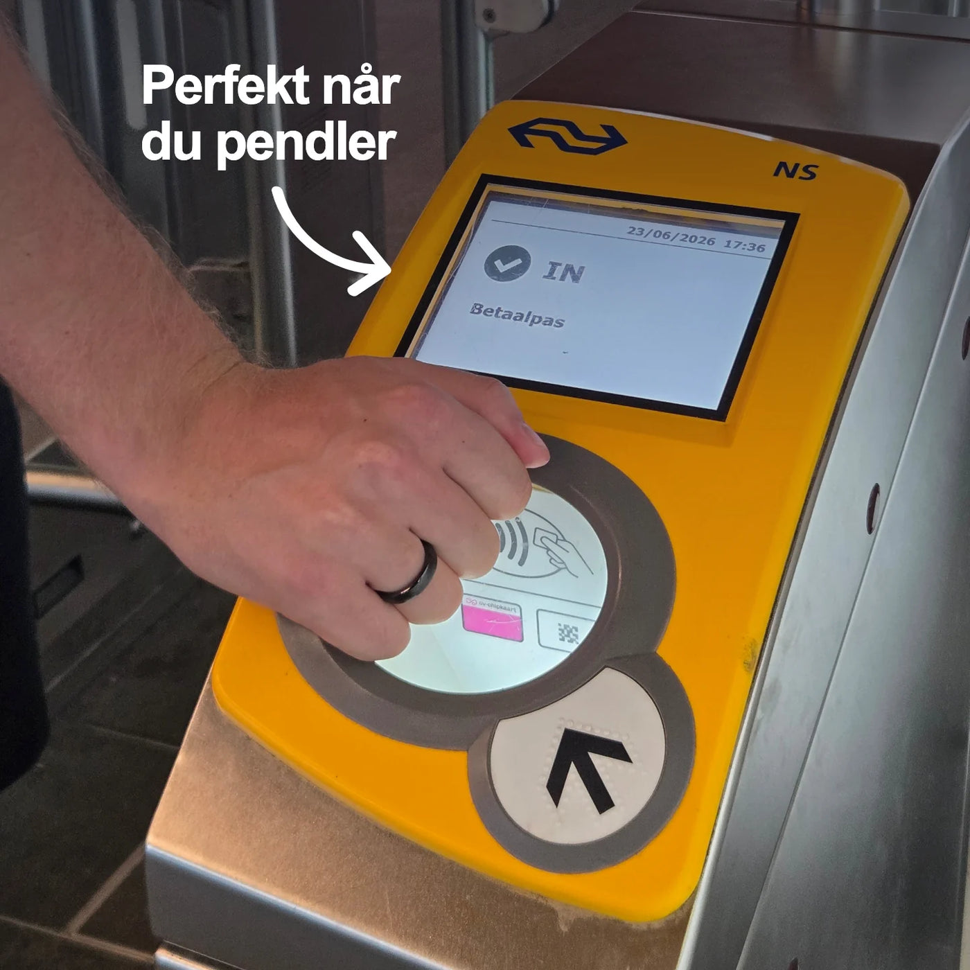 Svart keramisk betalingsring | Atlantis