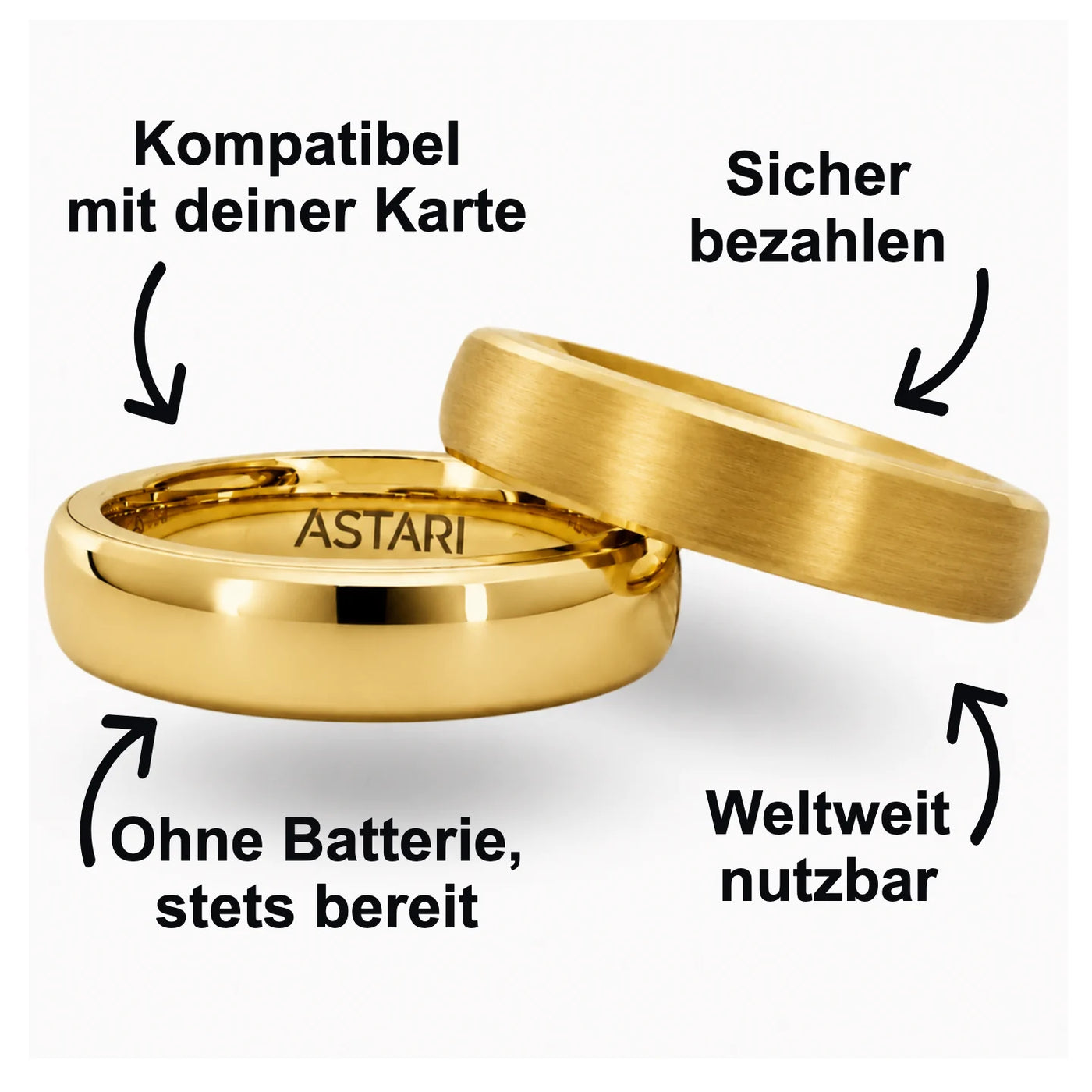 Goldener Keramik-Zahlungsring | Atlantis