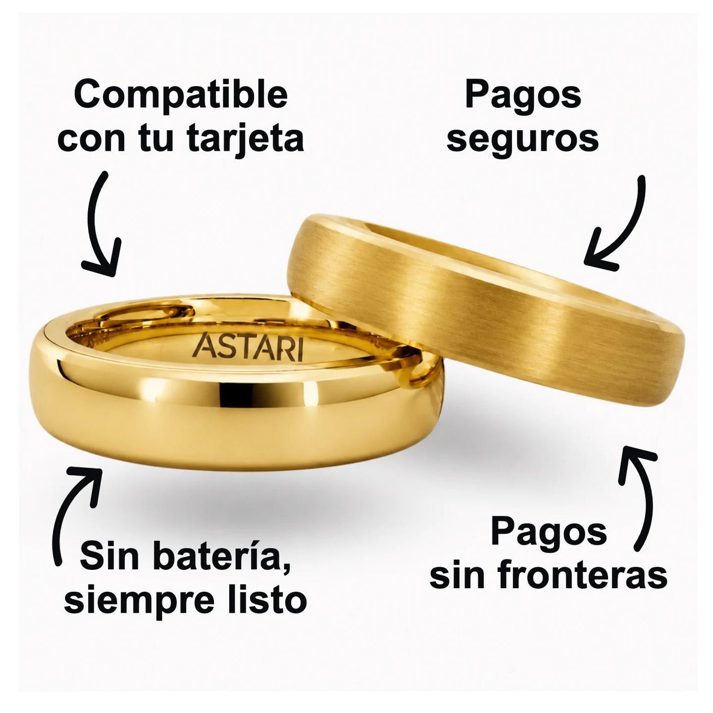 Anillo de pago de cerámica dorada | Atlantis