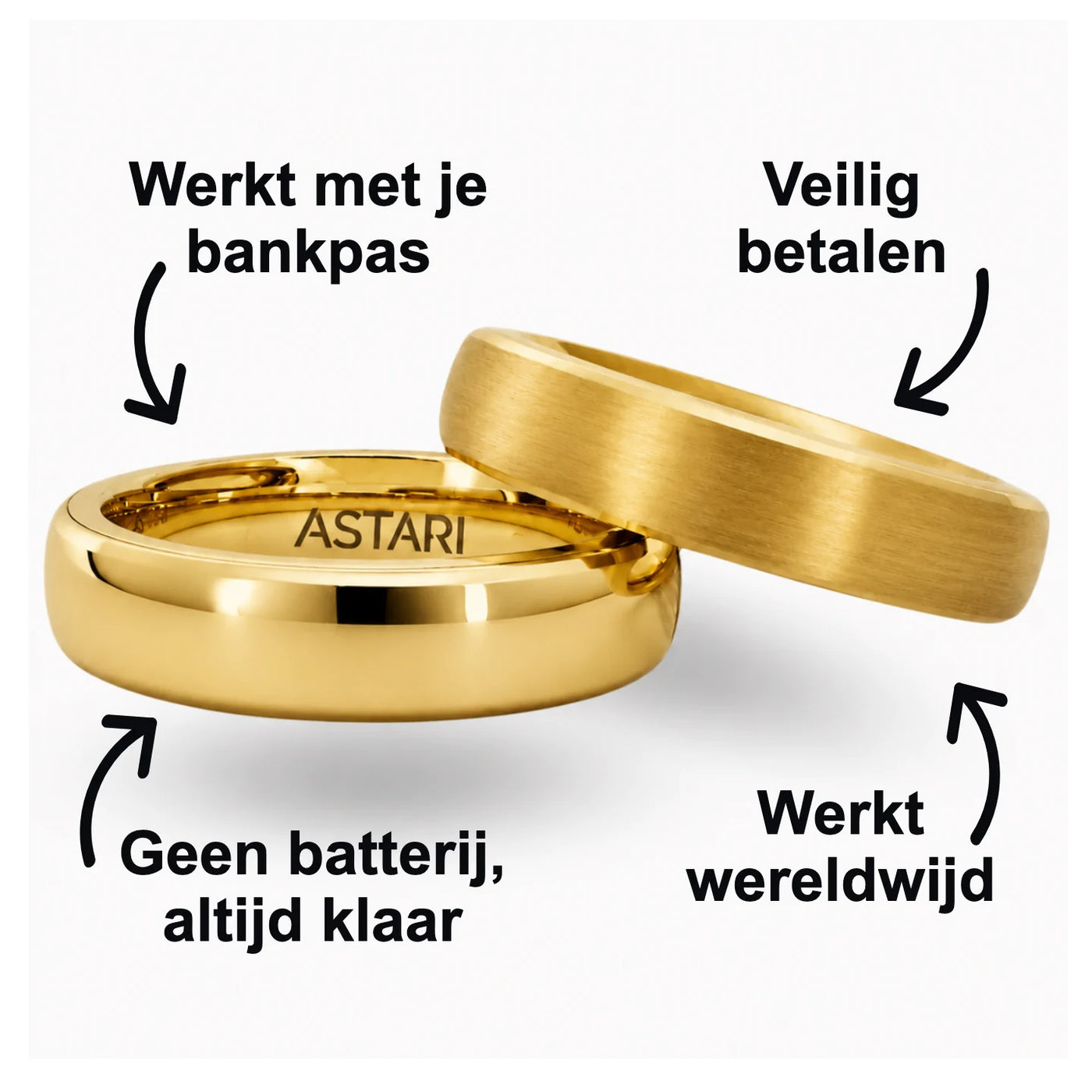 Gouden keramische betaalring | Atlantis