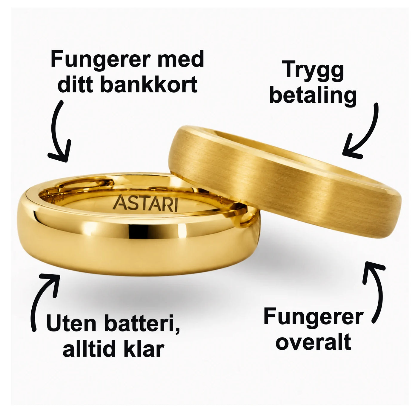 Gullfarget keramisk betalingsring | Atlantis