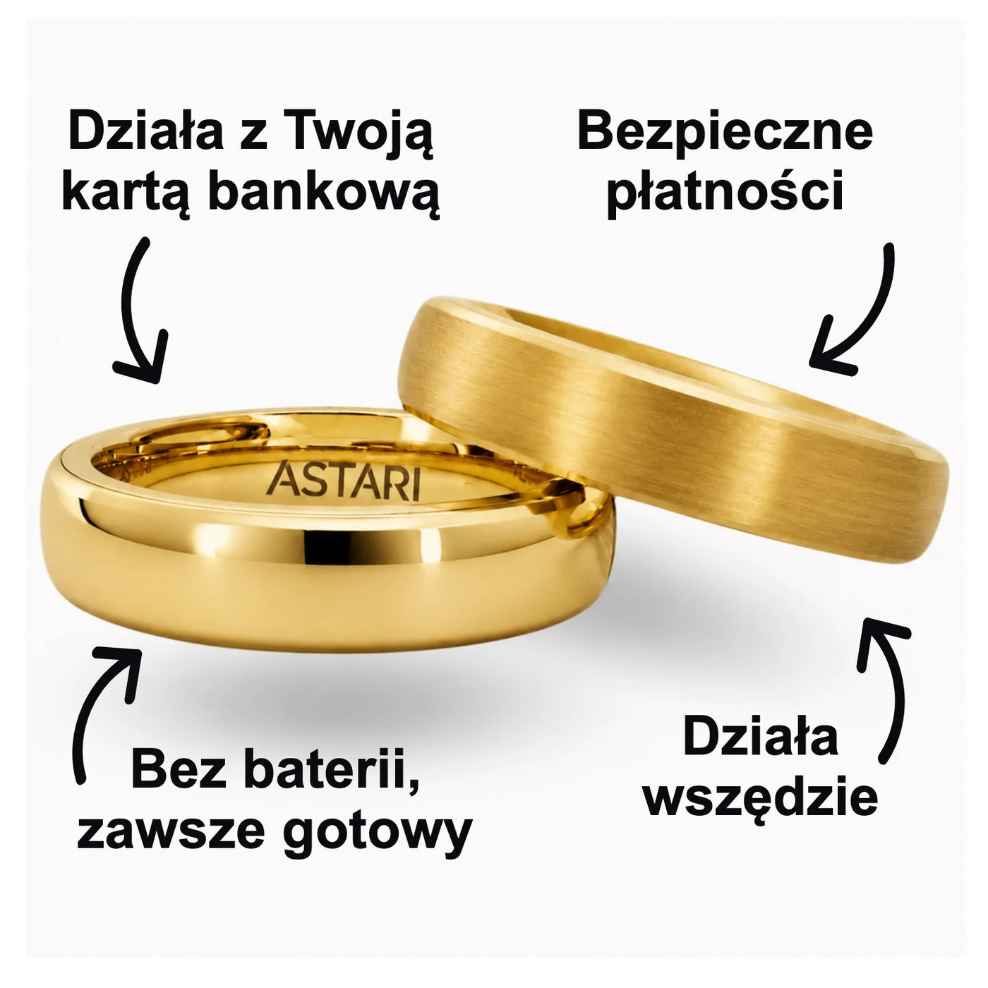 Złoty ceramiczny pierścień płatniczy | Atlantis