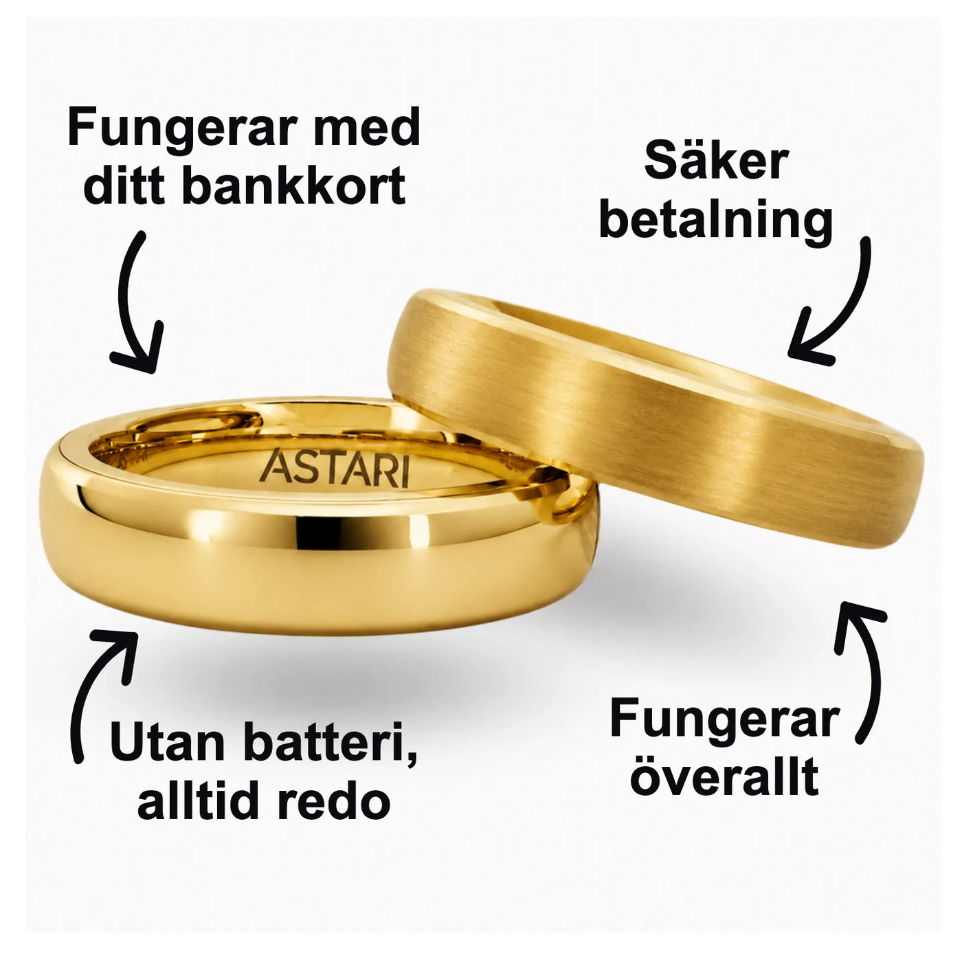 Guldfärgad keramisk betalring | Atlantis