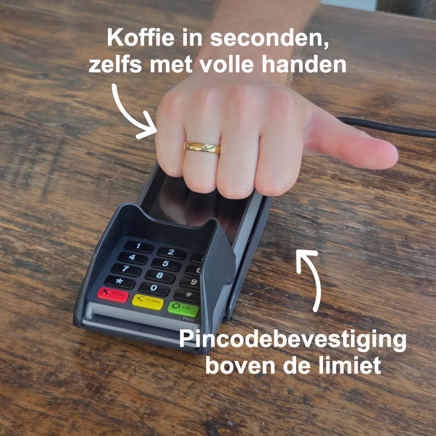 Gouden keramische betaalring | Atlantis