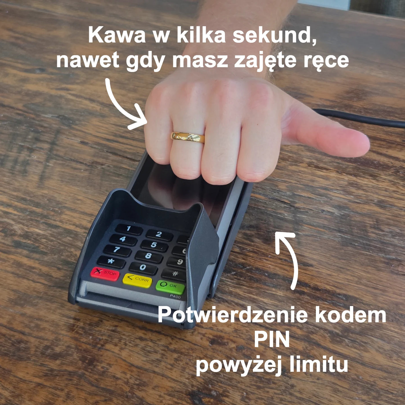 Złoty ceramiczny pierścień płatniczy | Atlantis