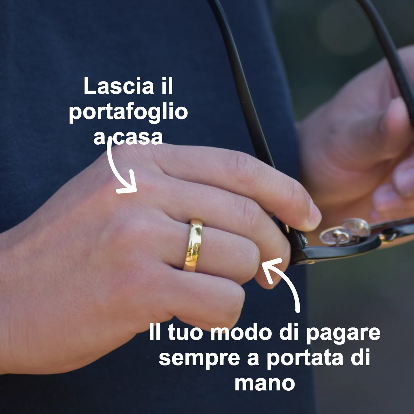 Anello di pagamento in ceramica oro | Atlantis