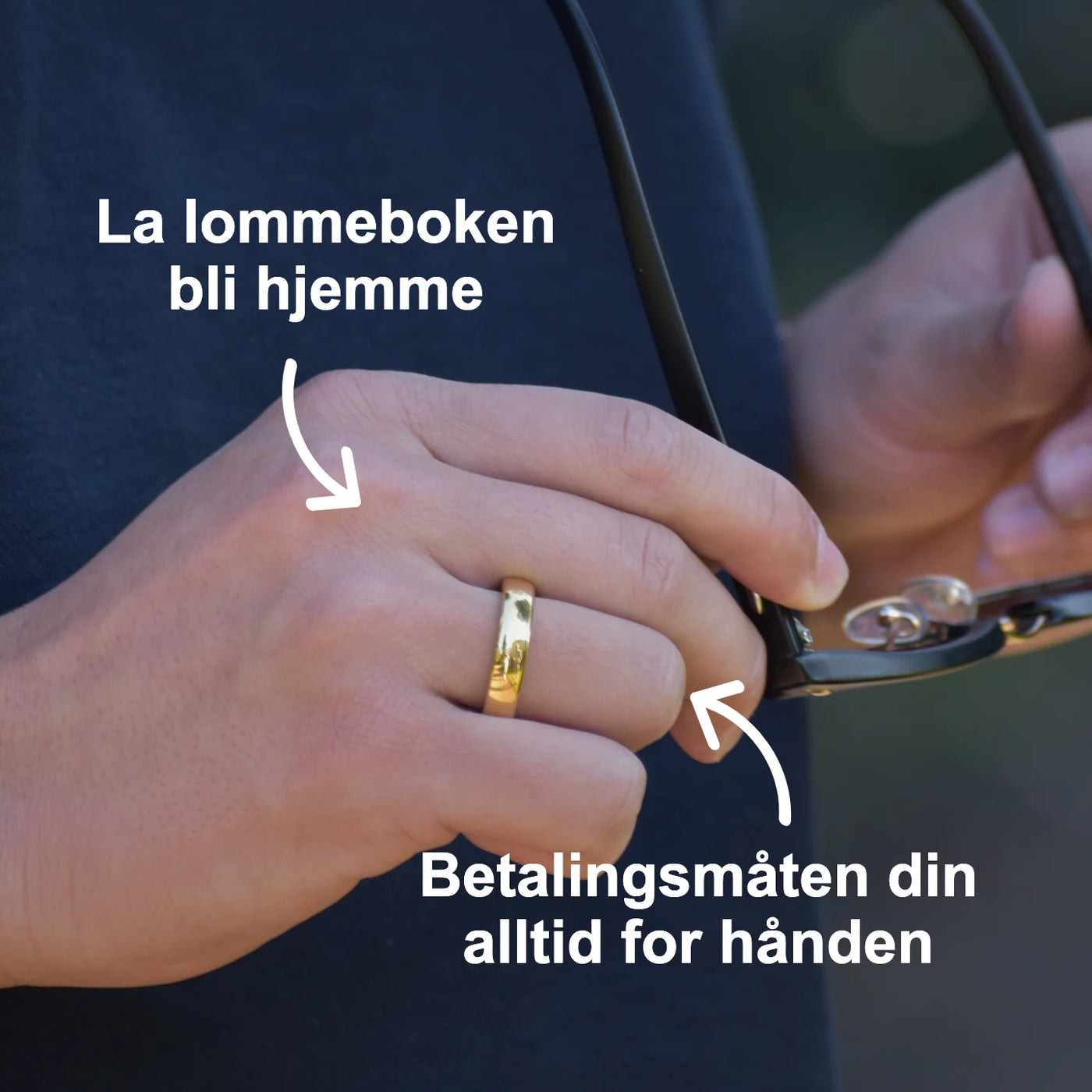 Gullfarget keramisk betalingsring | Atlantis