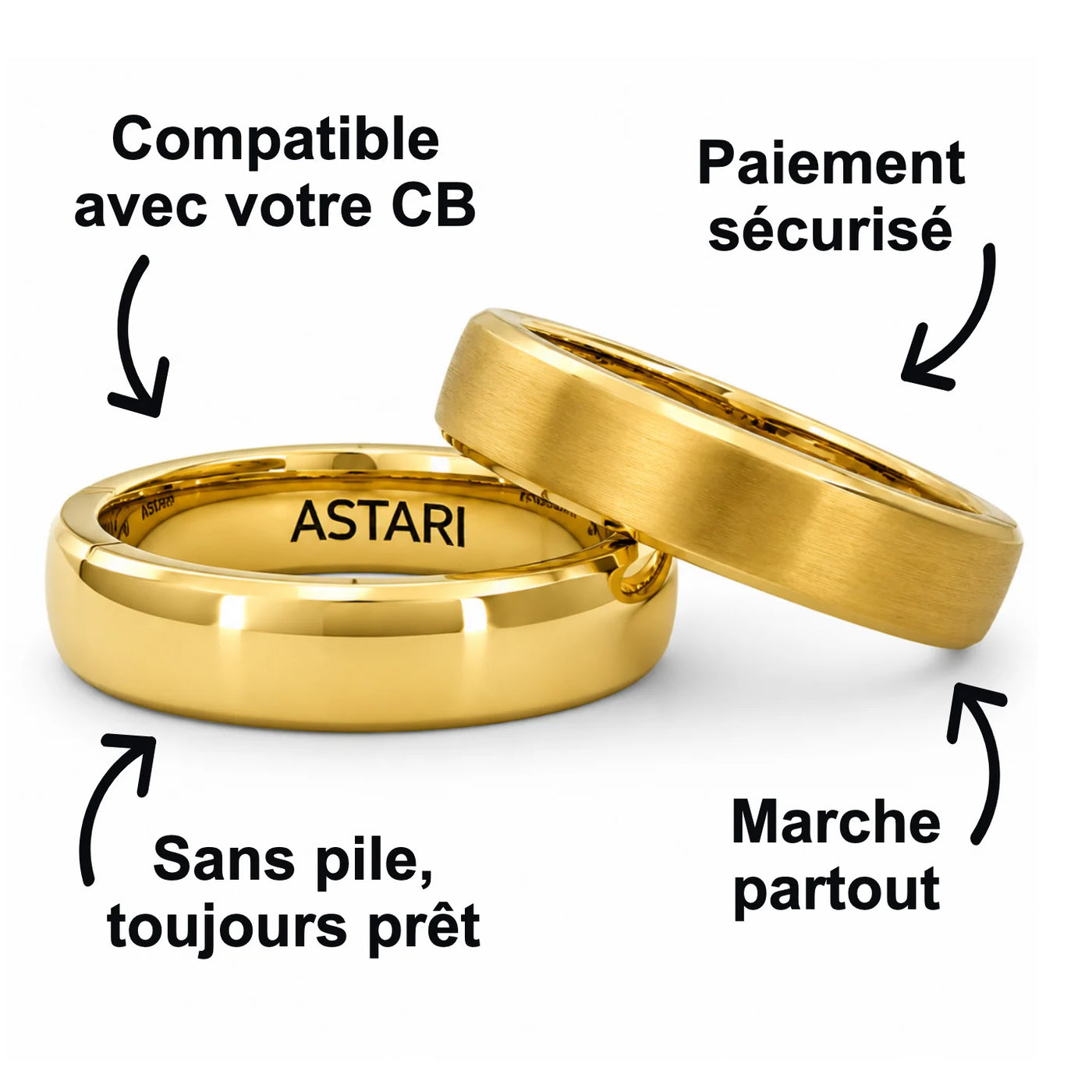 Bague de paiement en or massif 18k | Atlantis