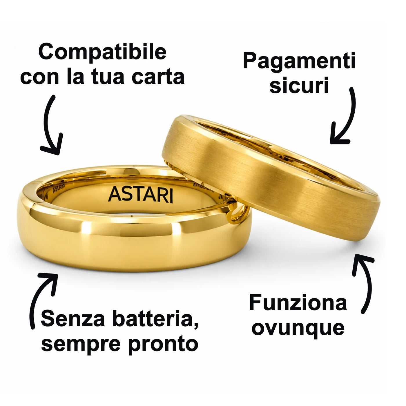 Anello di pagamento in oro massiccio 18k | Atlantis