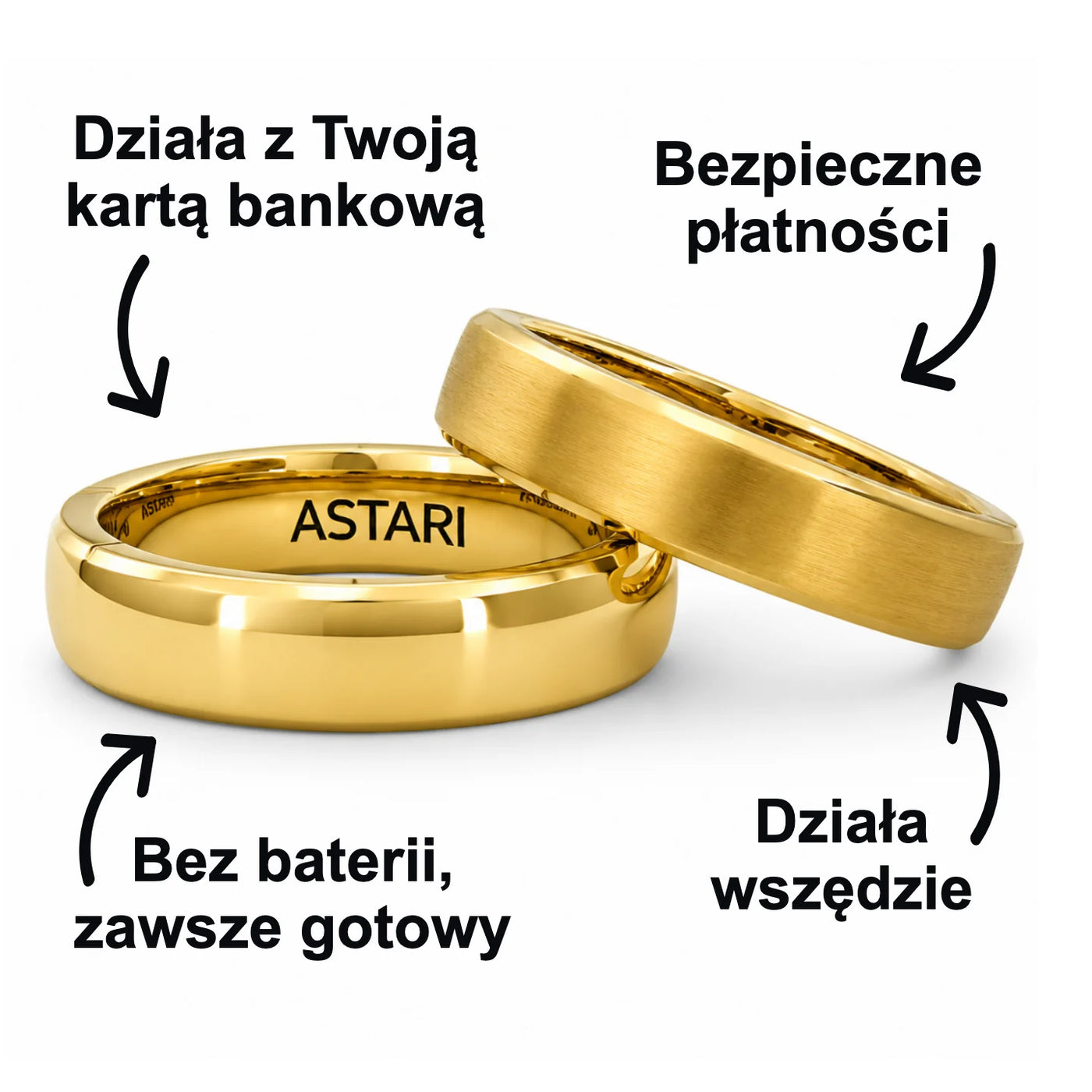 Pierścień płatniczy z litego złota 18k | Atlantis