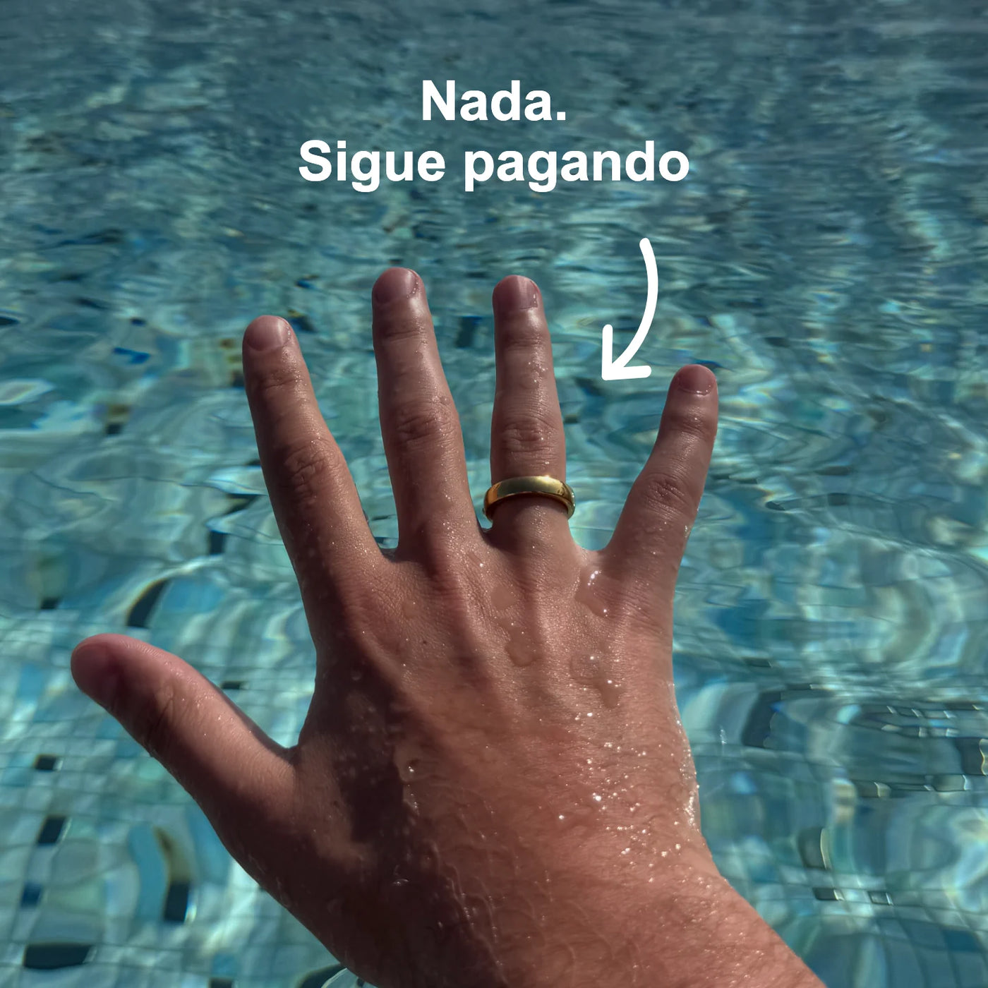 Anillo de pago de cerámica dorada | Atlantis