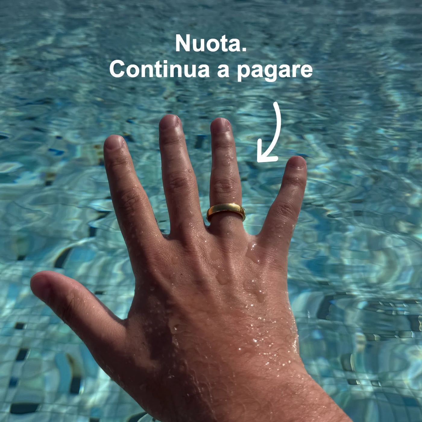 Anello di pagamento in ceramica oro | Atlantis