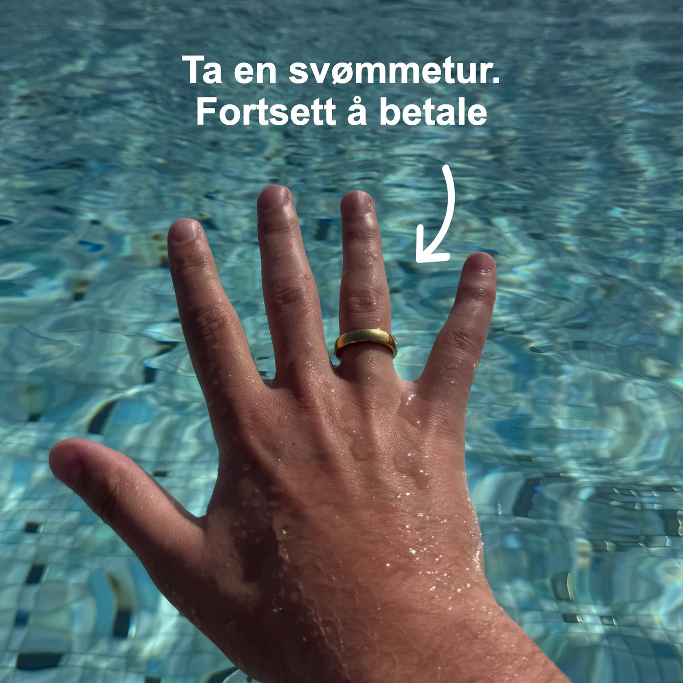 Gullfarget keramisk betalingsring | Atlantis