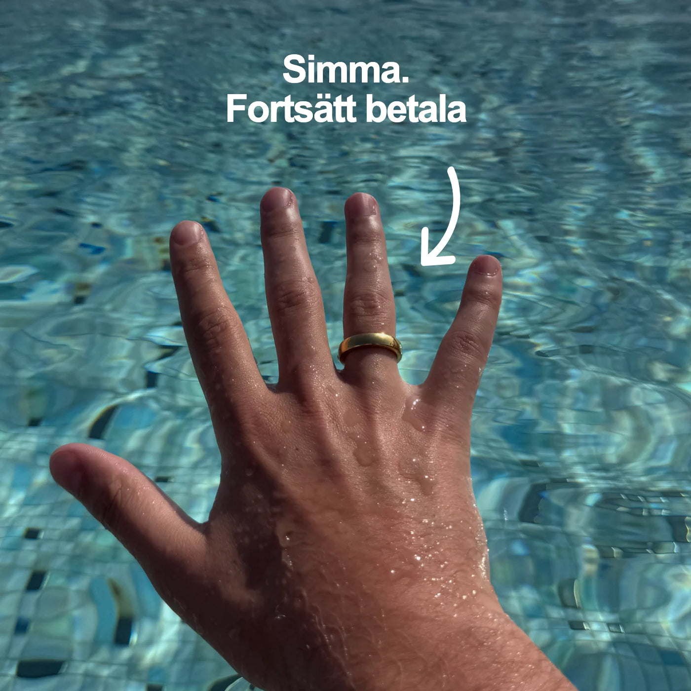 Guldfärgad keramisk betalring | Atlantis