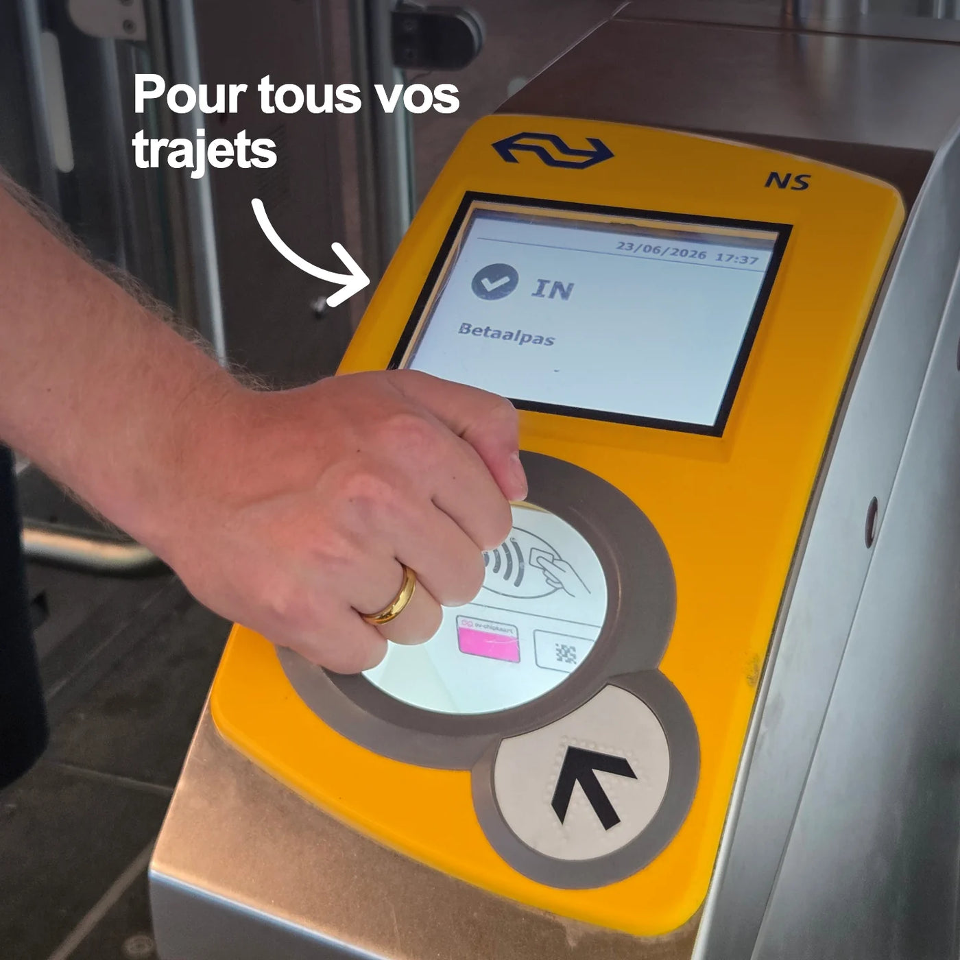 Bague de paiement en céramique dorée | Atlantis