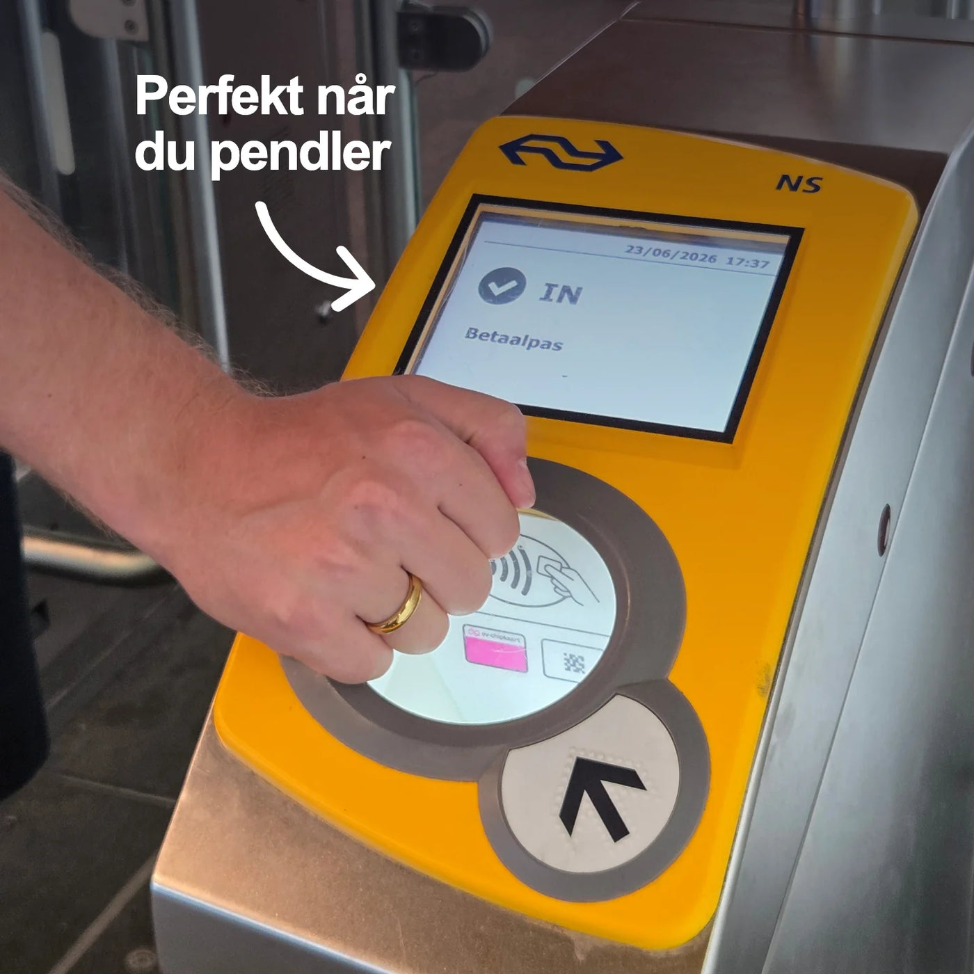 Gullfarget keramisk betalingsring | Atlantis
