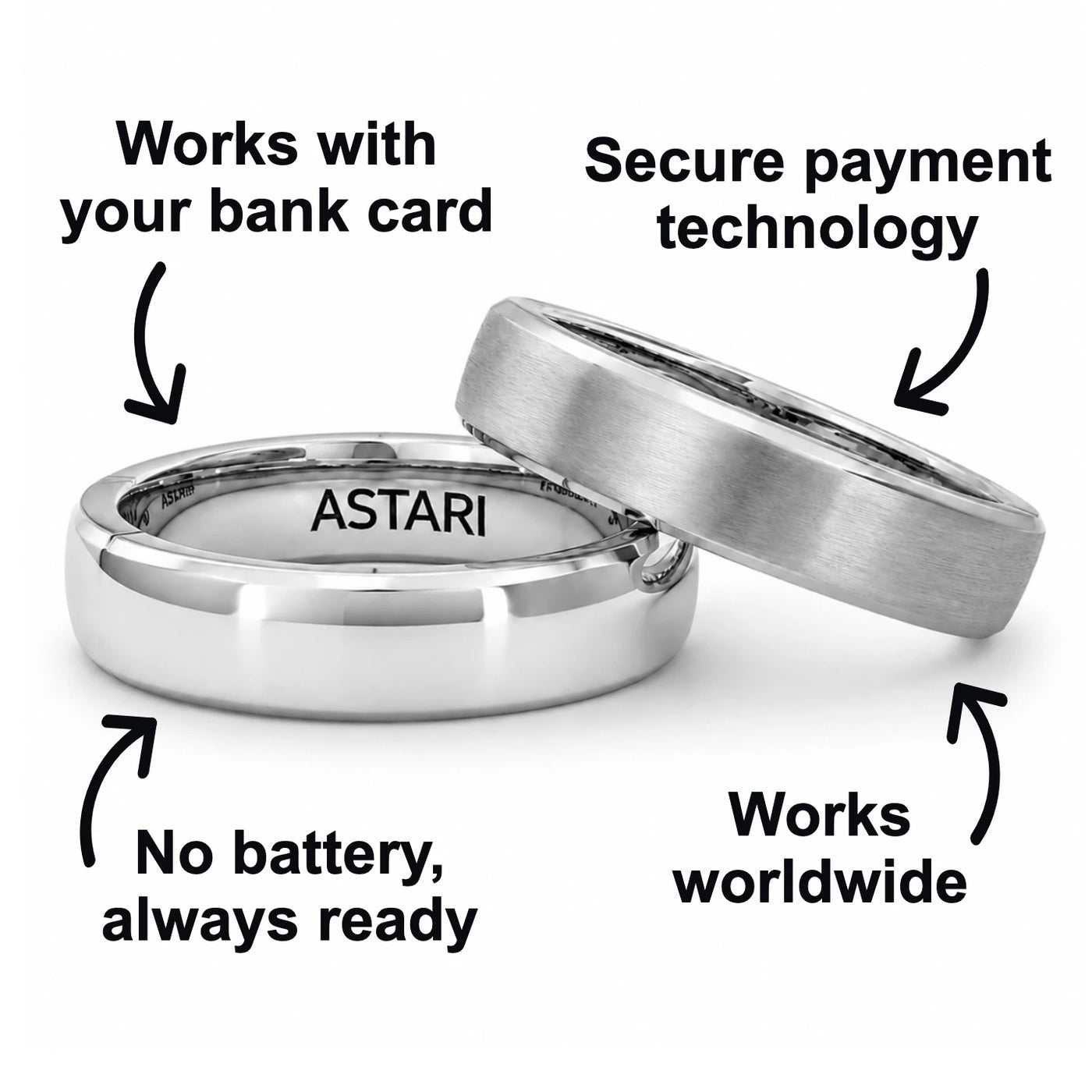 Silver Metal Atlantis payment ring product features and benefits