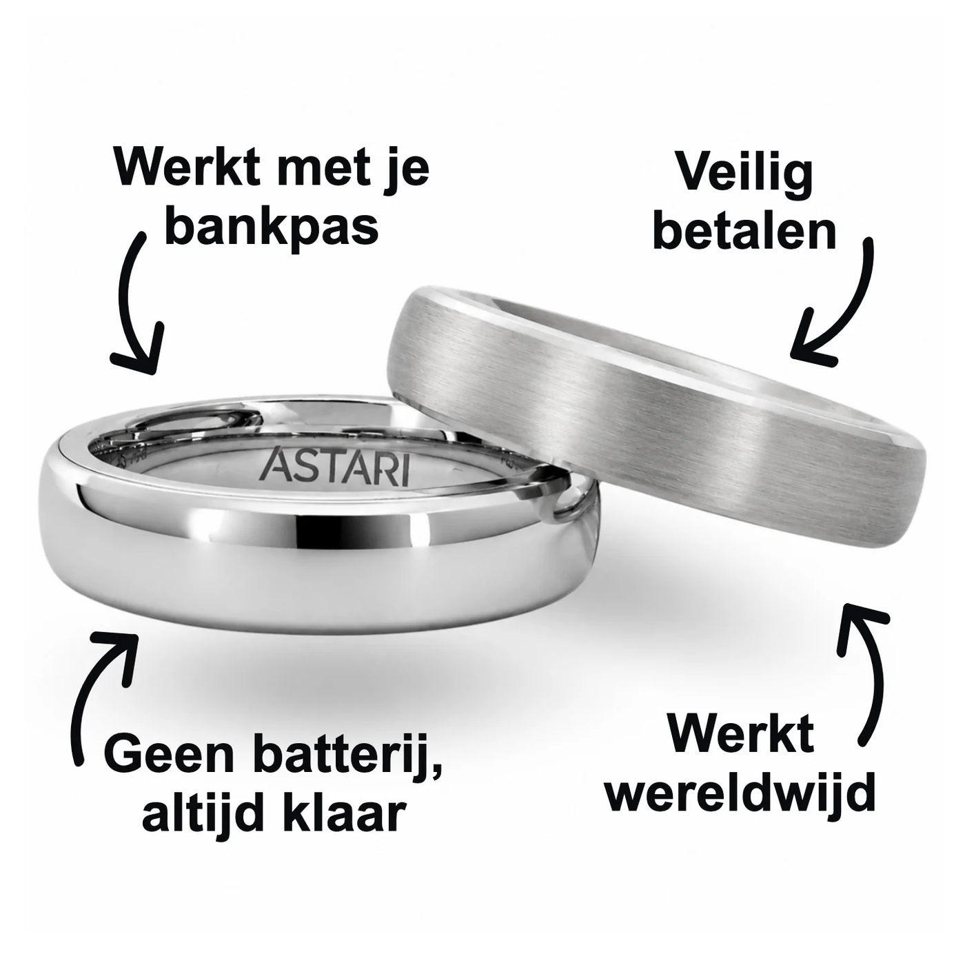 Zilveren keramische betaalring | Atlantis