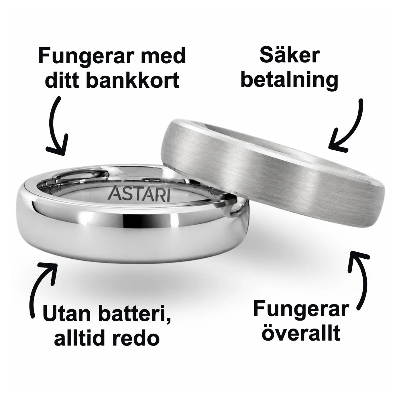 Silverfärgad keramisk betalring | Atlantis
