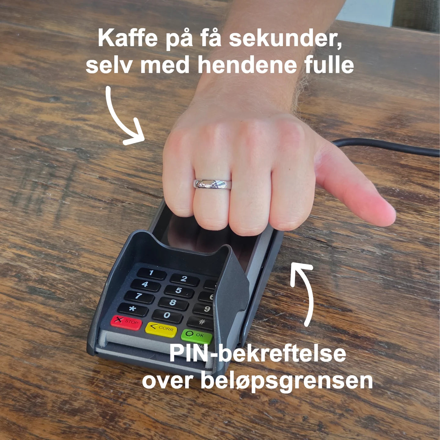 Sølvfarget keramisk betalingsring | Atlantis