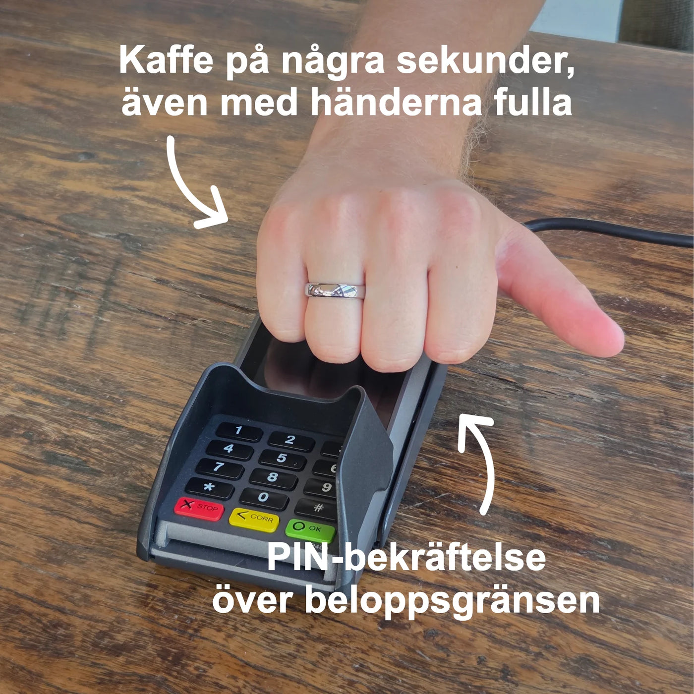 Silverfärgad keramisk betalring | Atlantis