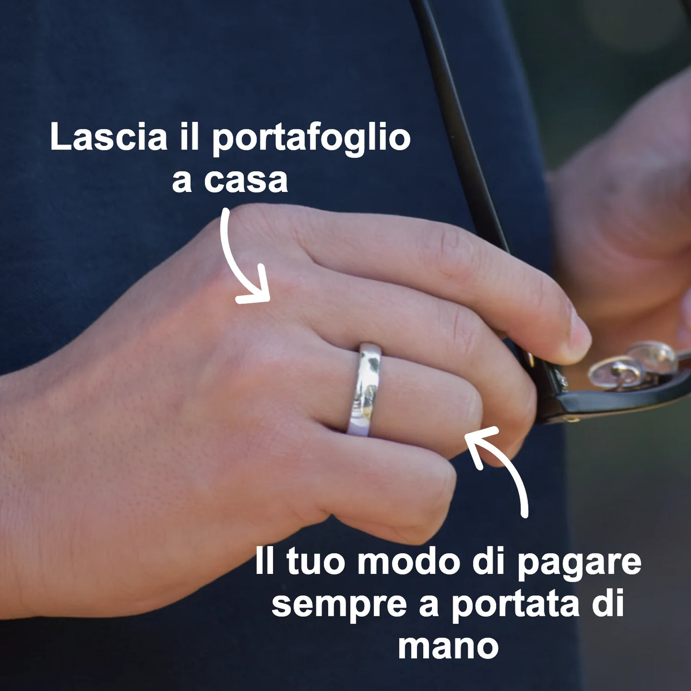 Anello di pagamento in ceramica argento | Atlantis