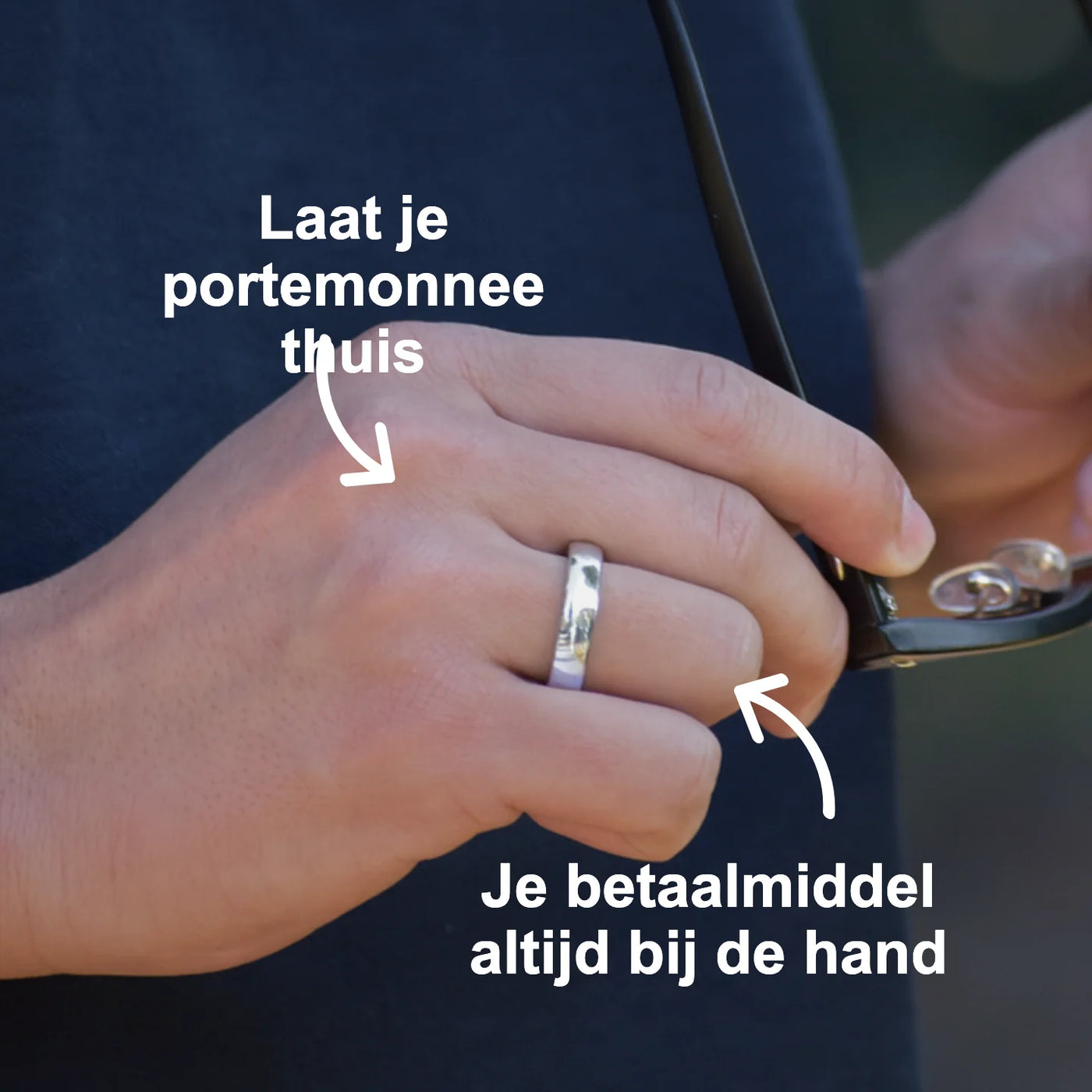 Zilveren keramische betaalring | Atlantis