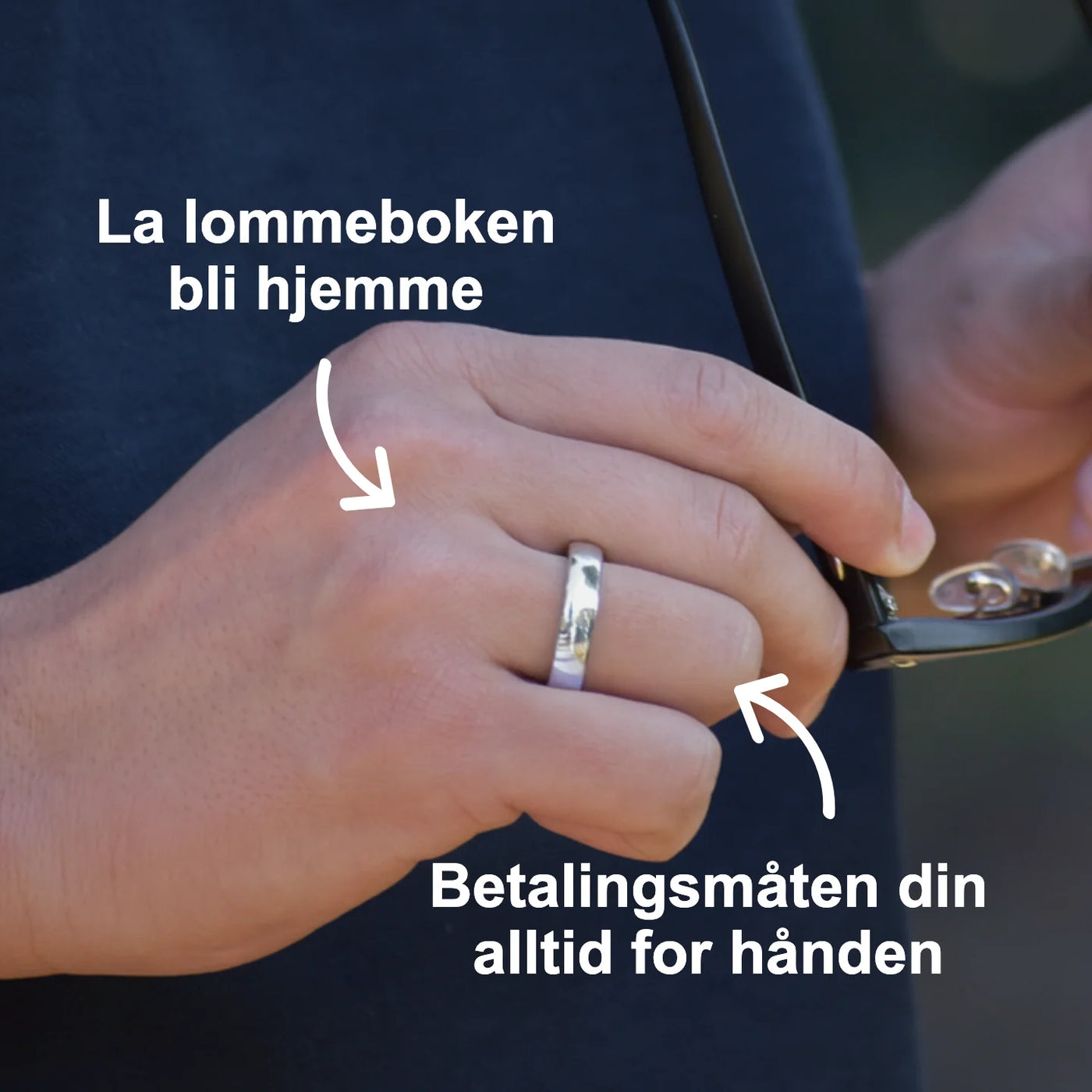 Sølvfarget keramisk betalingsring | Atlantis