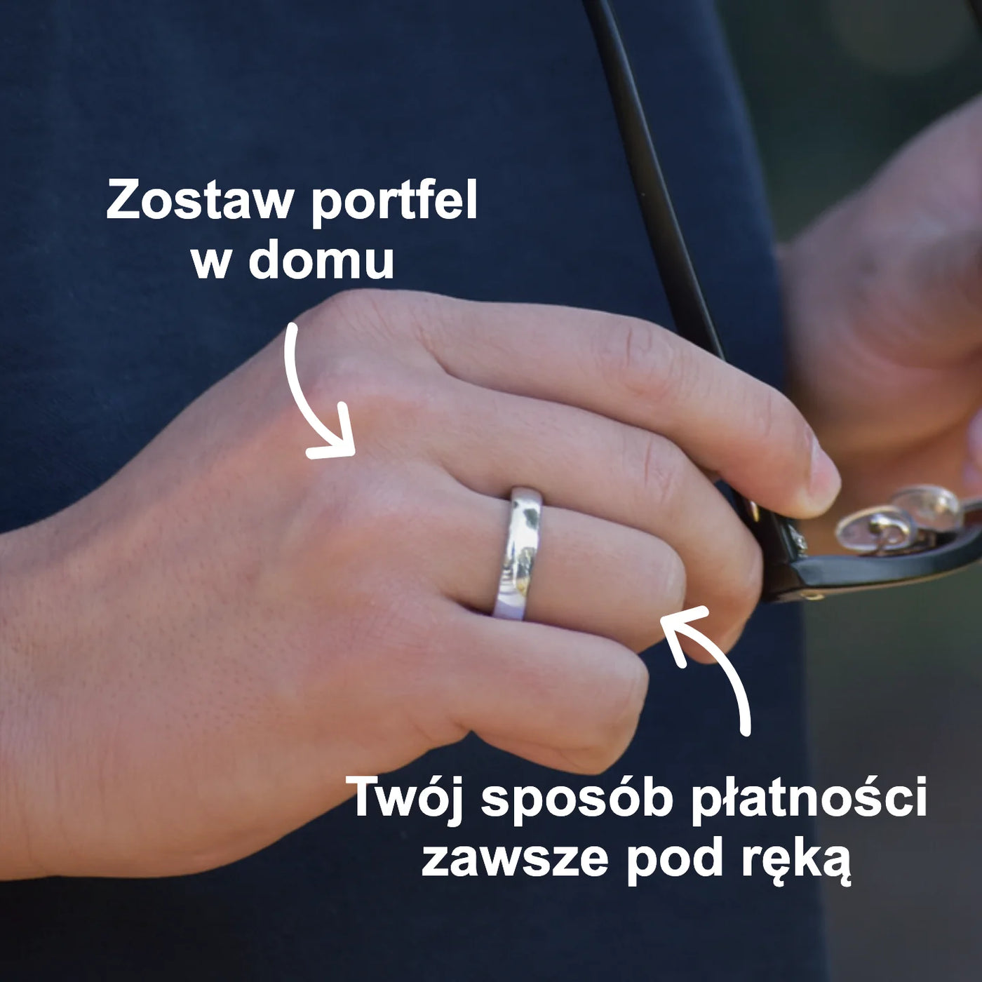 Srebrny ceramiczny pierścień płatniczy | Atlantis
